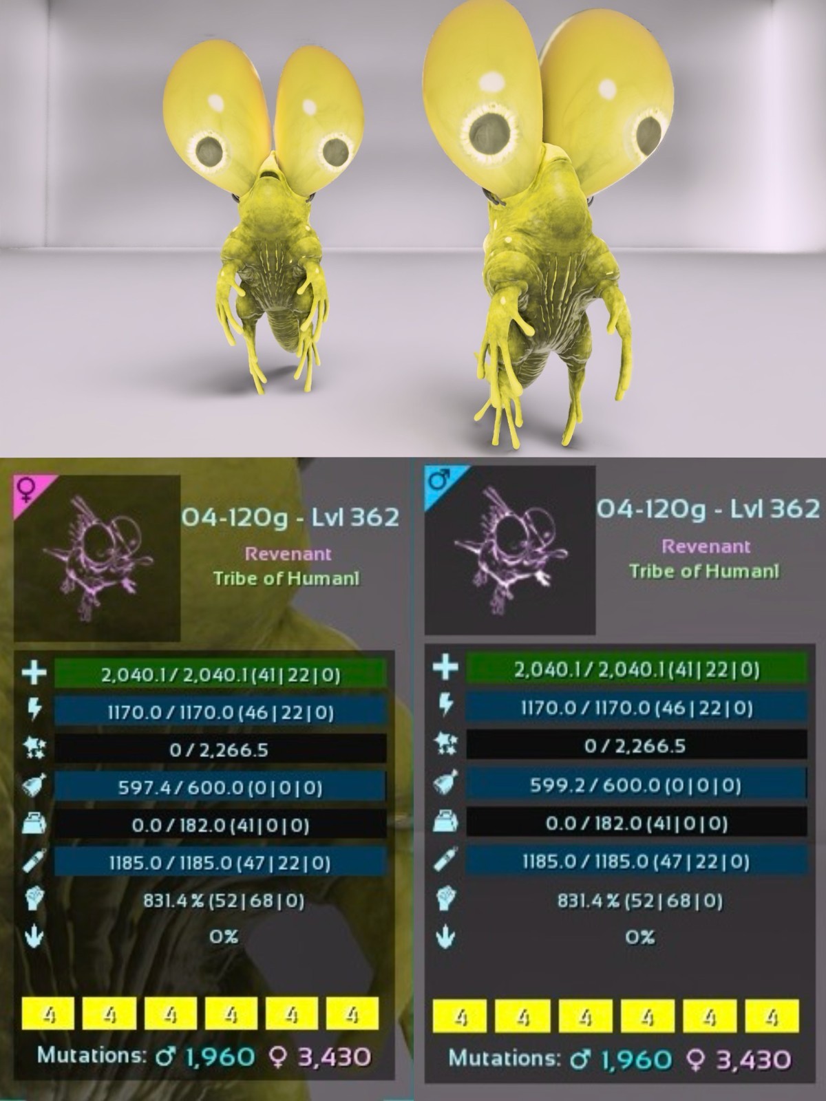 Gloon Color Max Level Pair ARK🦕 Survival Ascended ASA PVE PC/XBOX/PS