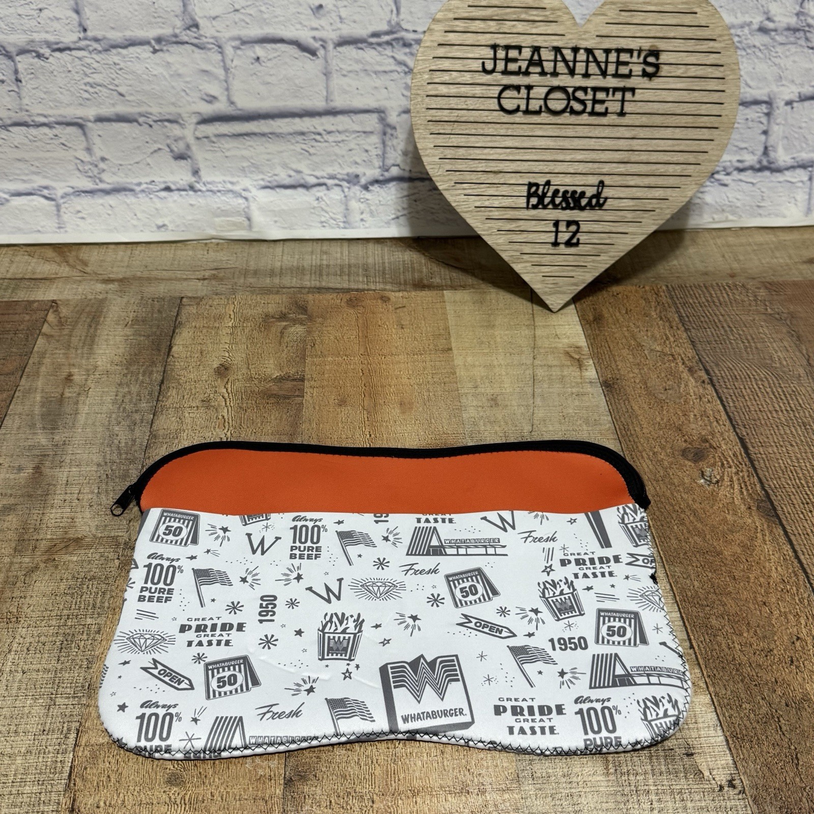 Whataburger Neoprene Laptop Tablet Sleeve Zippered Case