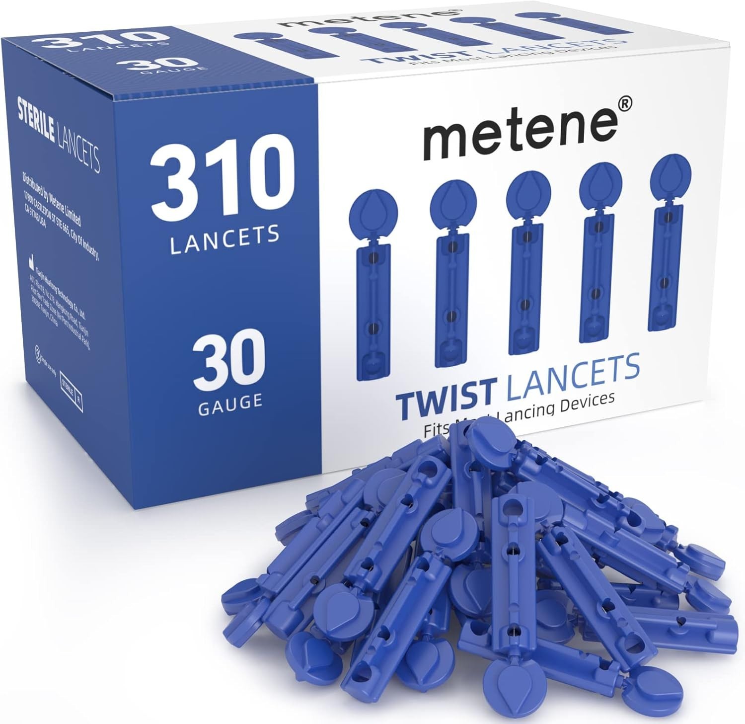 Universal Design 30G Lancets - 310 Count Sterile for Safely Testing Blood Sugar