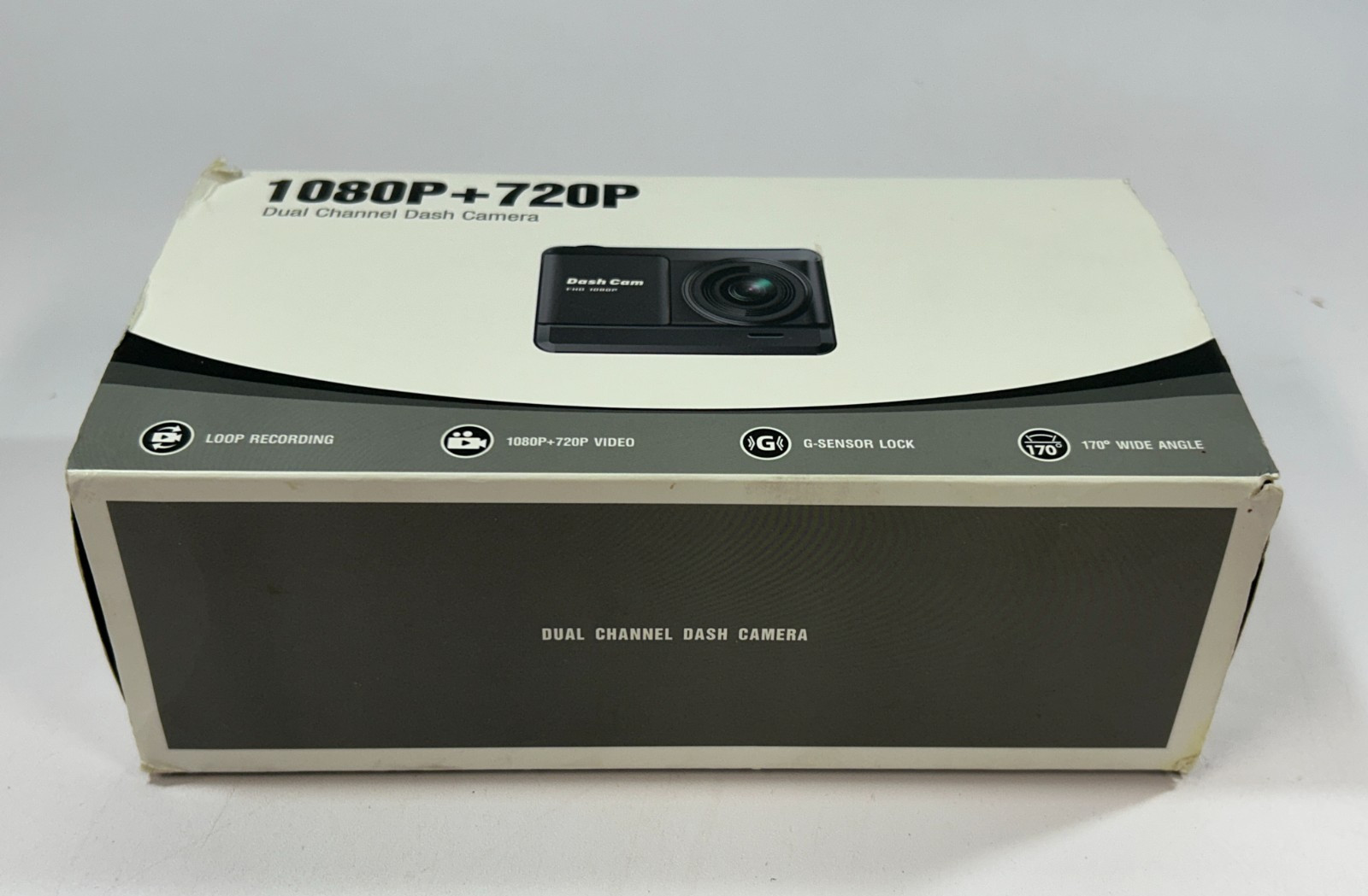 Dual Channel Dash Cam 1080p + 720p -Open Box