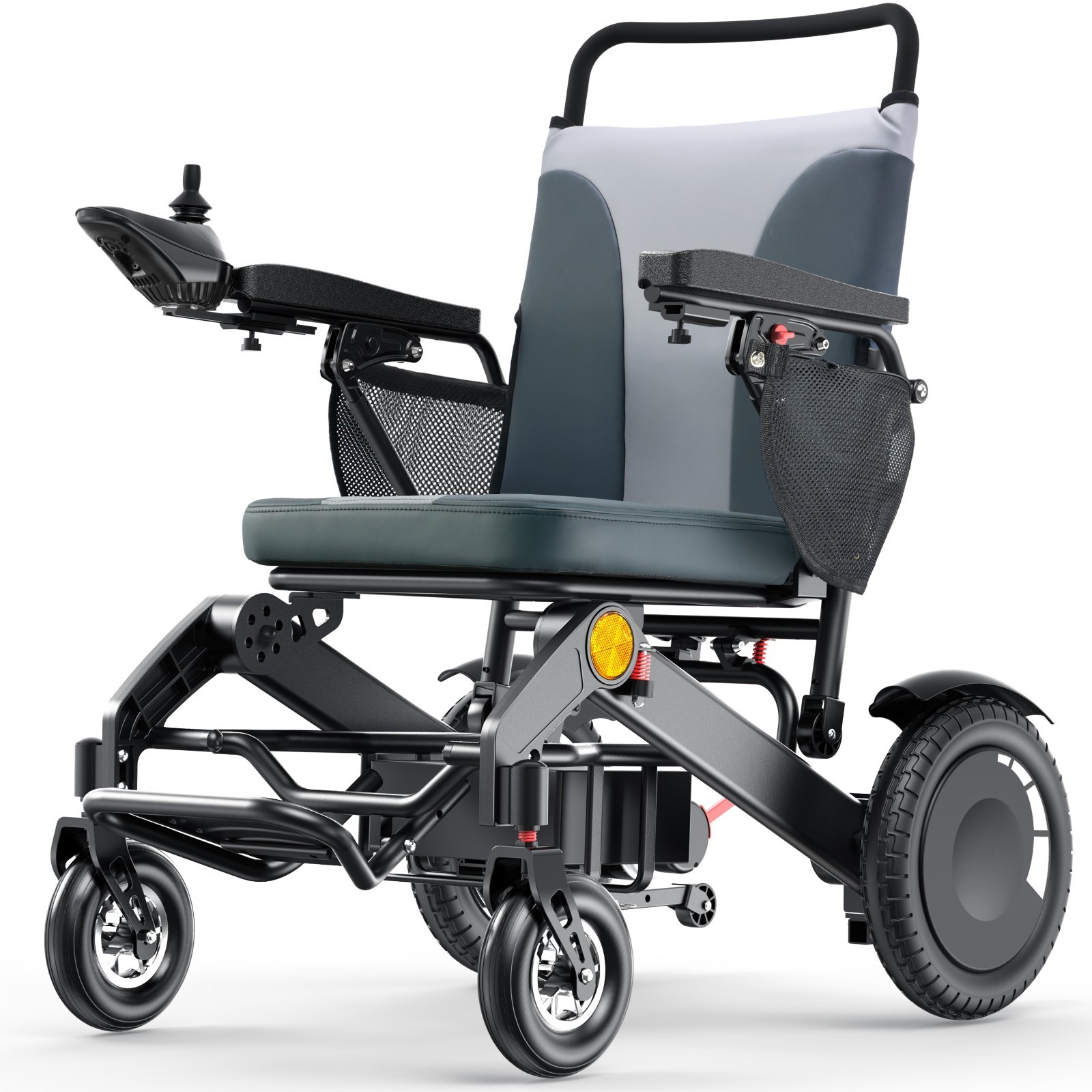 30 Mile Range Foldable Electric Wheelchairs for Adults & Seniors, Silver