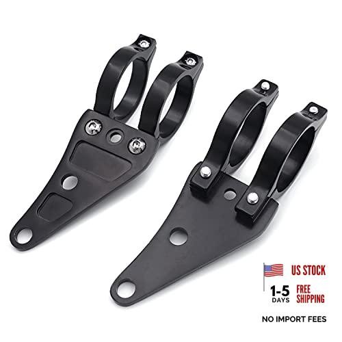 HTT Motorcycle Turn Signal Clamps Headlight Mount Bracket Fork Ear Black 41mm