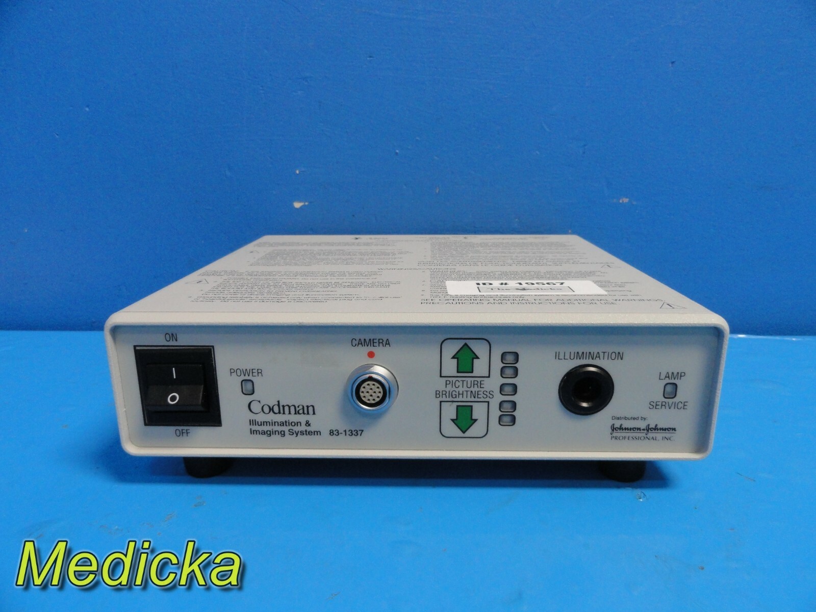 CODMAN Surgical 83-1337 Illumination Imaging System Console ~ 19567