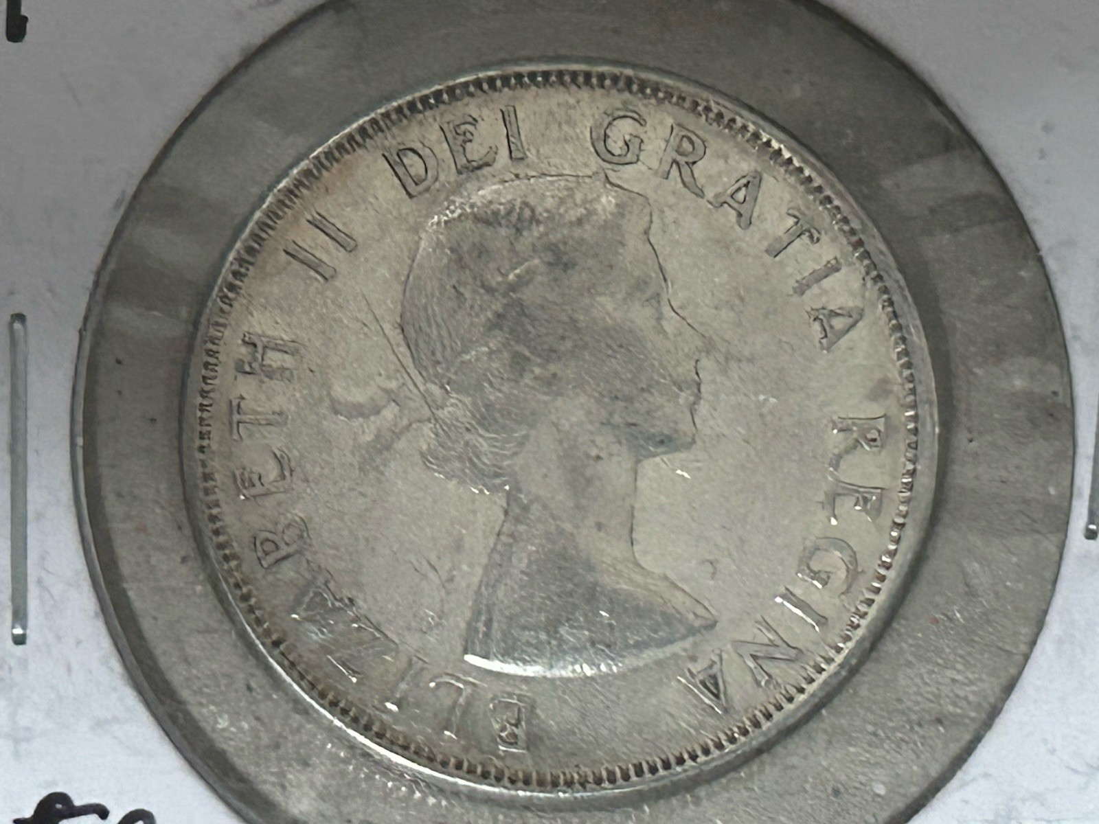 1961 Canada 50 Cent Coin , .80 Silver ASW .30 Of An Ounce