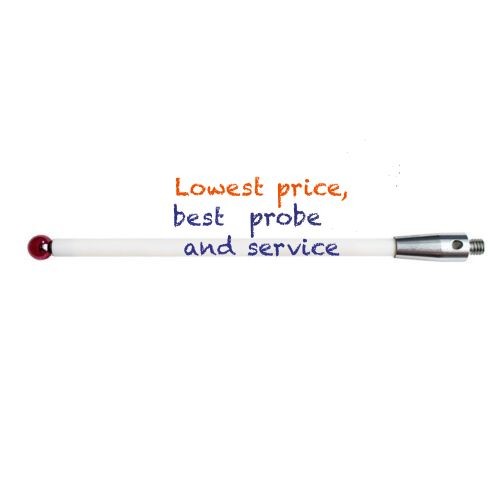 For A-5000-3712 CMM Touch Probe M4 Thread 6mm Point Ceramic Stem 100mm