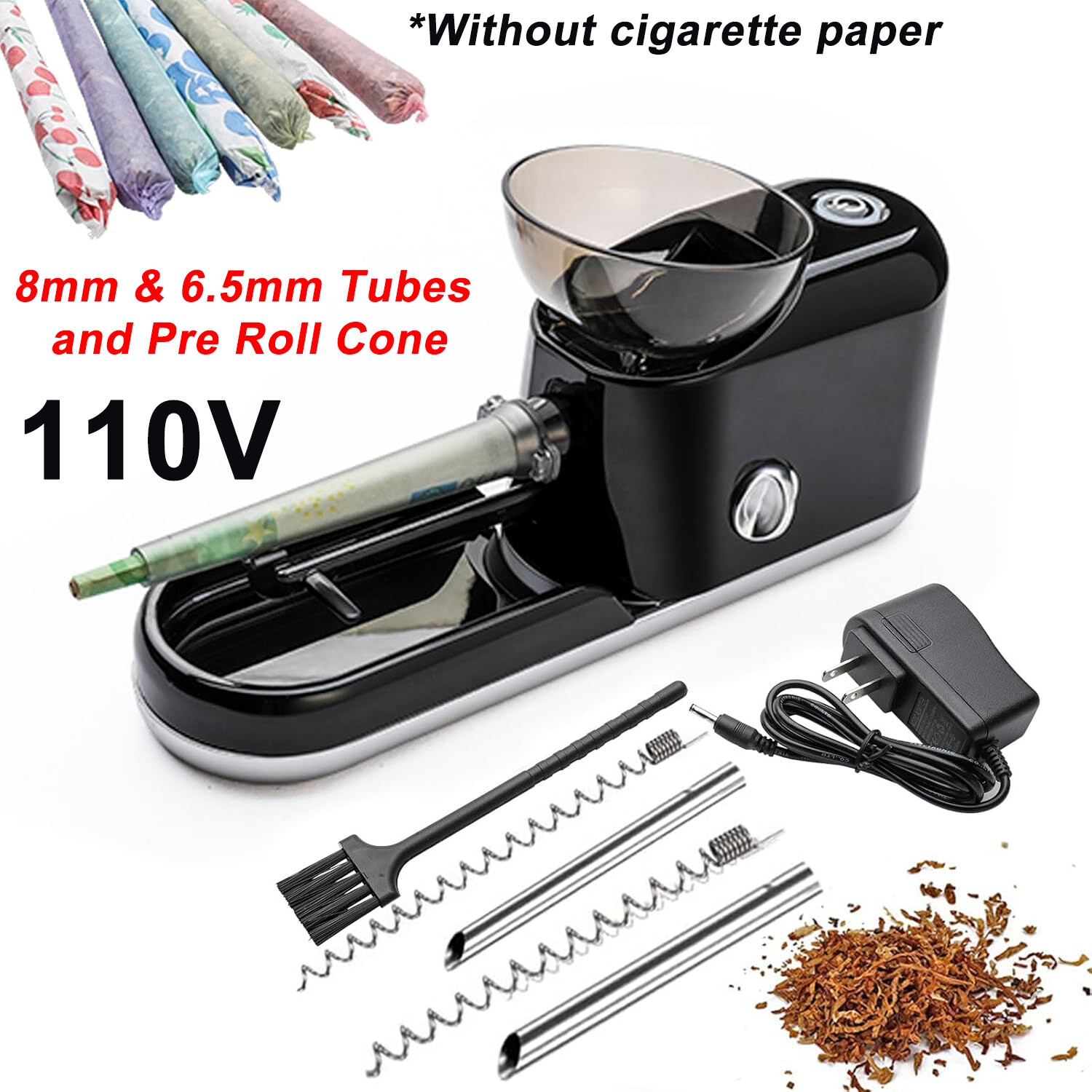 Electric Cones Rolling Machine Automatic Cone Loader Minin Portable Pre 6.5/8mm