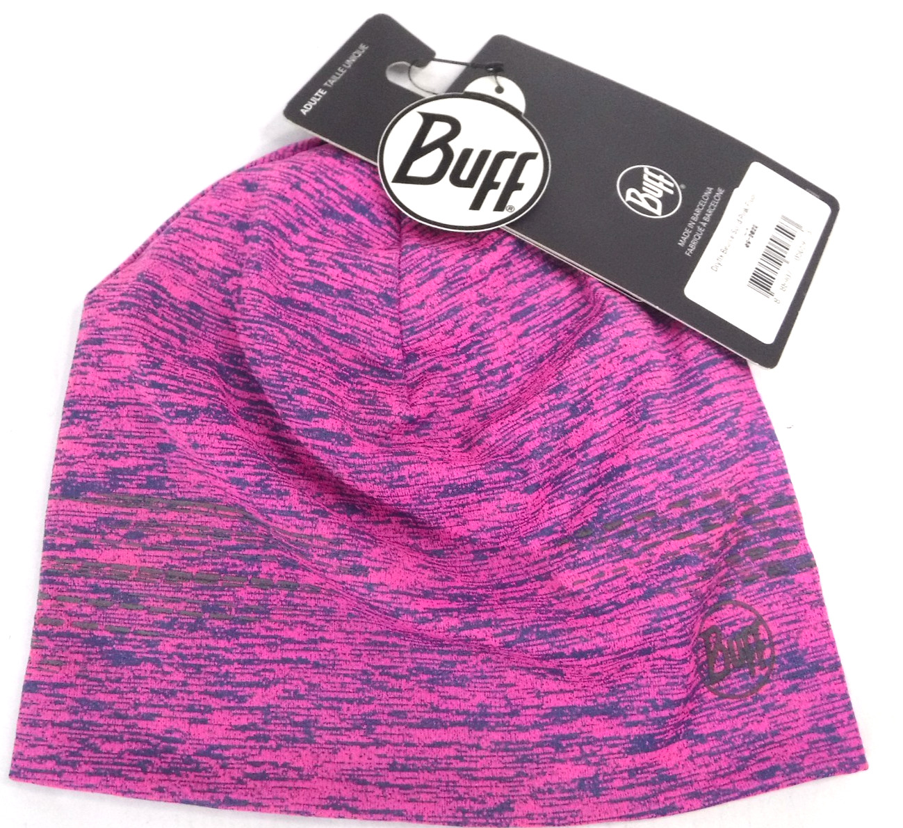 Buff Dryflx 360 Reflectivity Unisex Adult Hot Pink & Blue Beanie Skull Cap Hat