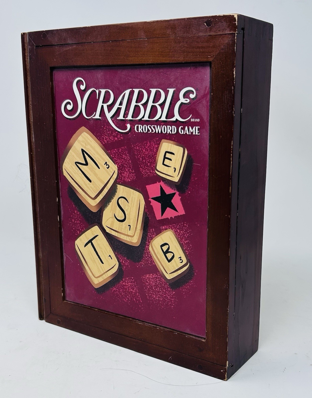 SCRABBLE Vintage Collection Bookshelf Wooden Box Edition 2005 Complete