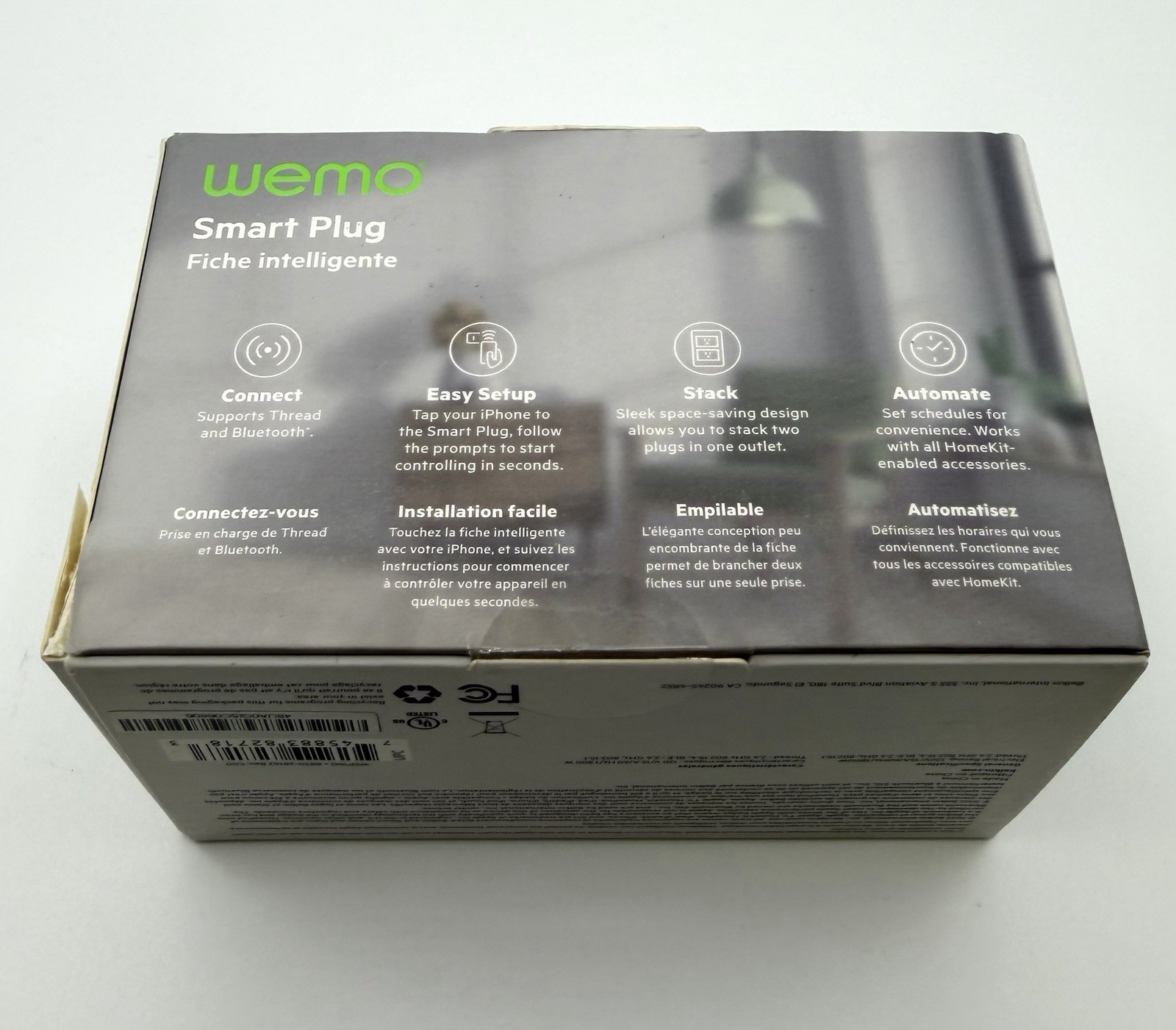 WeMo Smart Plug White Thread Bluetooth Apple HomeKit Easy Setup WSP100