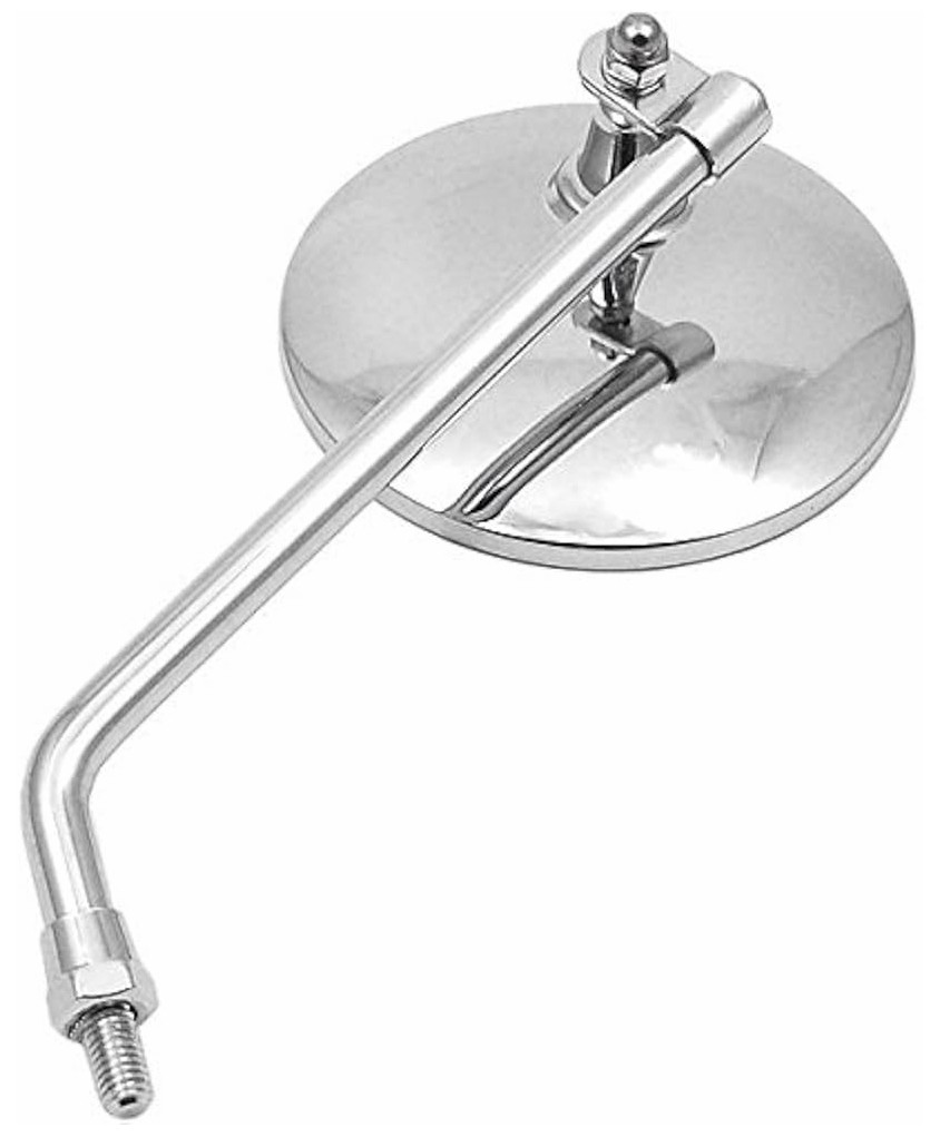 Emgo 20-42408 Round Chrome Motorcycle Mirror w/8mm Screw-In