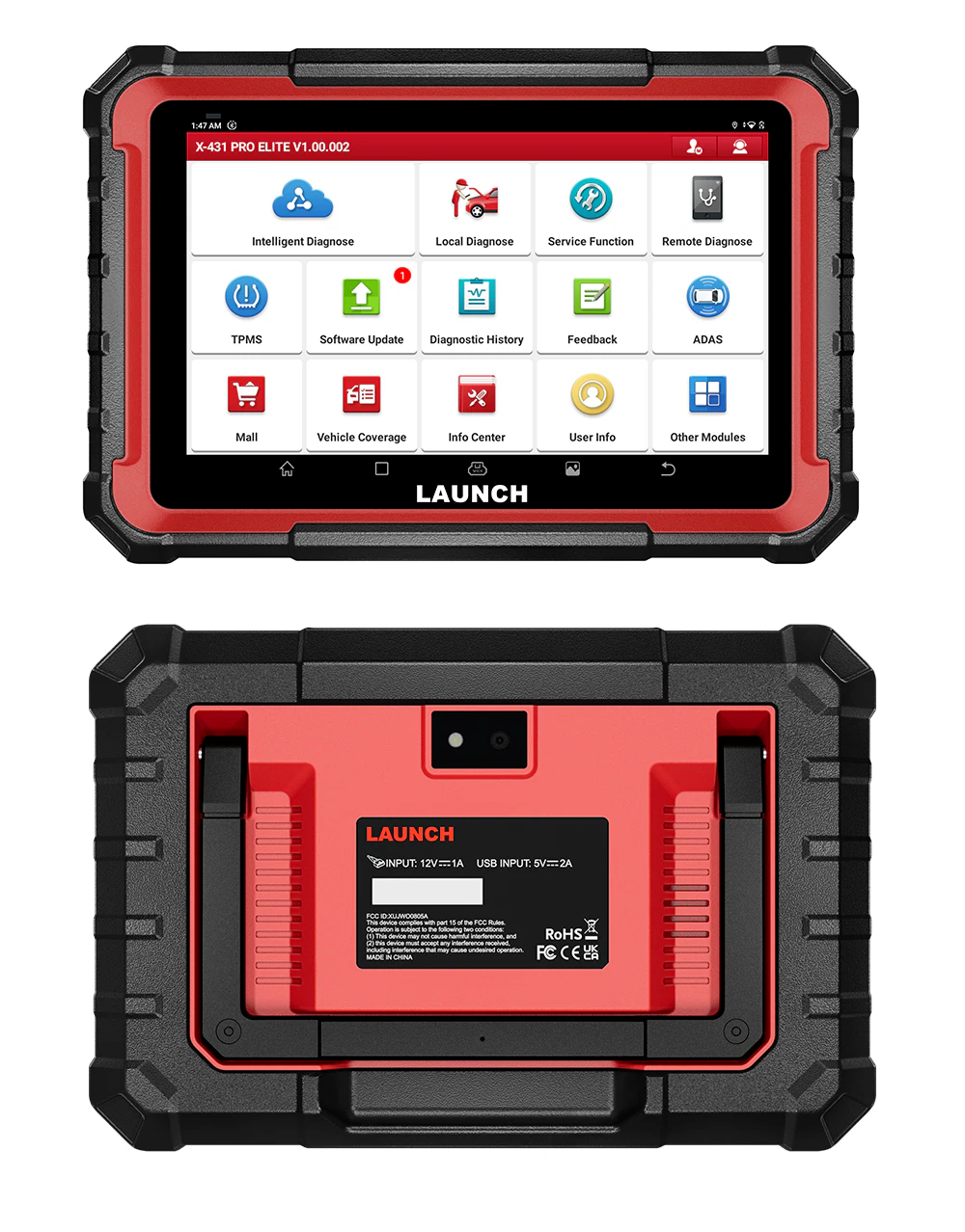 2024 LAUNCH X431 Pro Elite PRO5 V + OBD2 Car Diagnostic Tool Scanner Key Coding