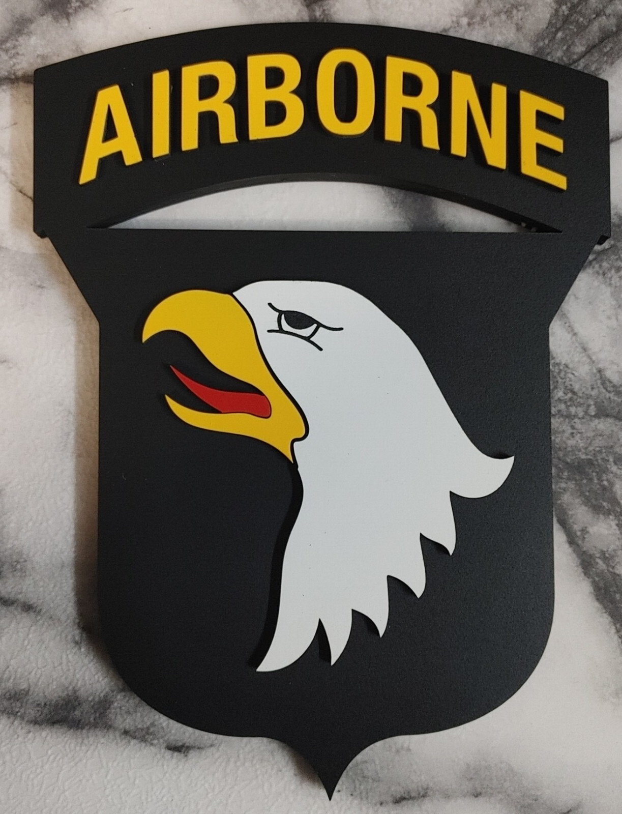 8" US Army 101st Airborne Division "Screaming Eagles" SSI Insignia Plaque