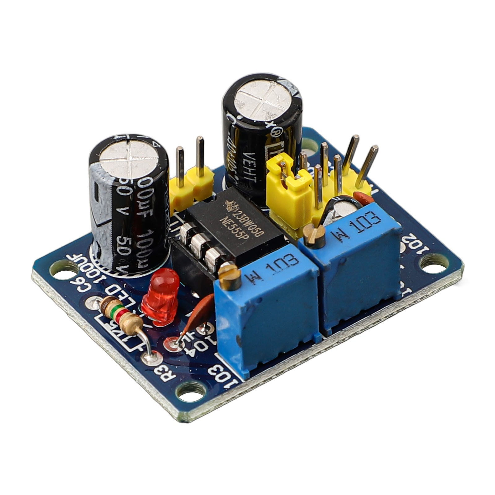 NE555 Pulse Frequency Generator Board LED Indication Continuous Output Range