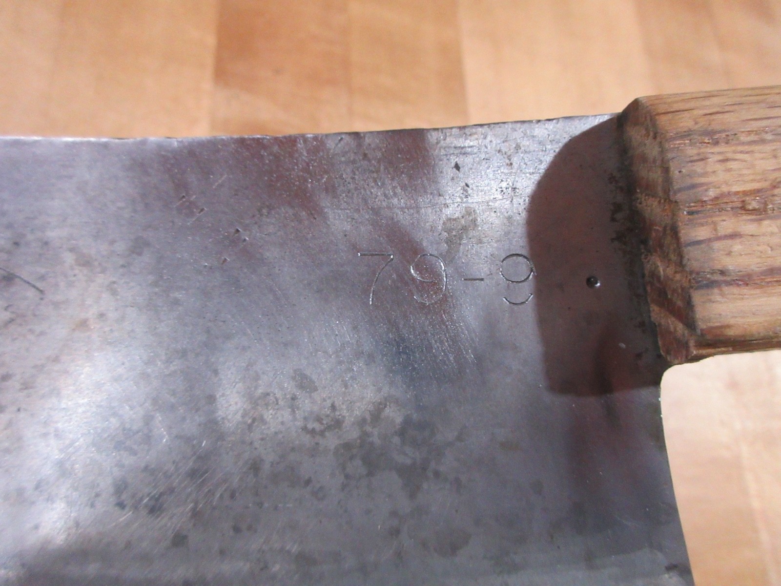 Vintage White Meat Cleaver 79-9. (ll)