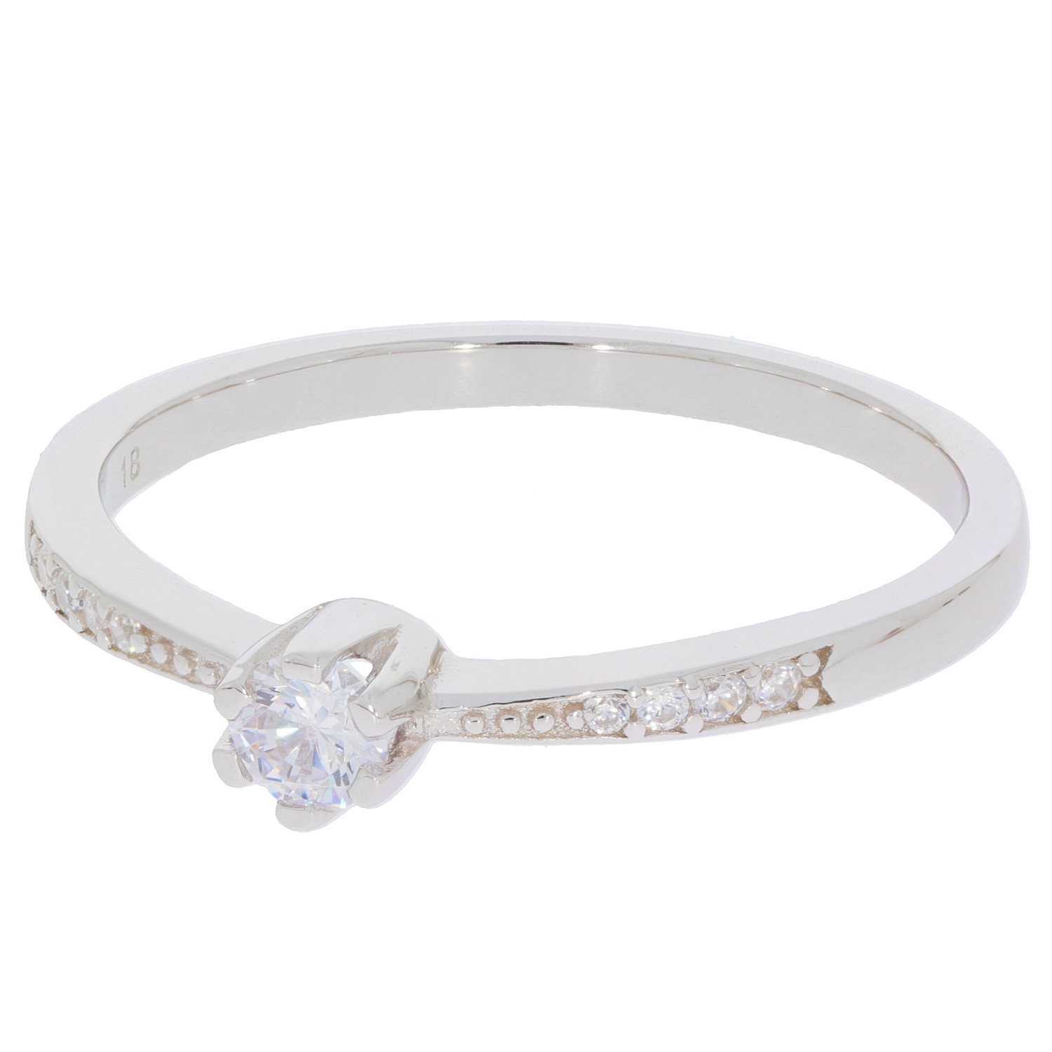Sterling Silver Semi Mount Ring Setting Round RD 3x3mm Solitaire Minimal