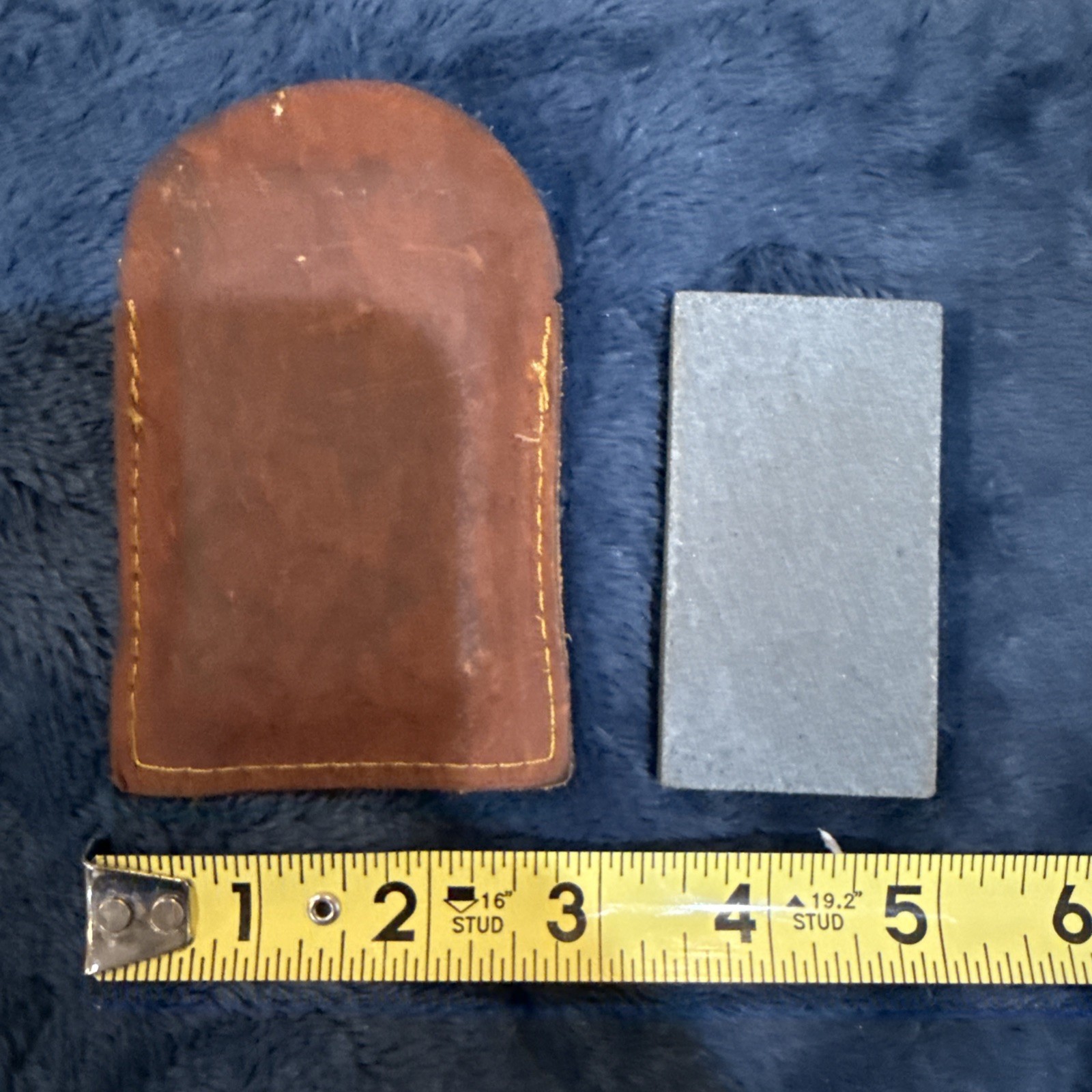 Vintage Boy Scouts of America Sharpening Stone With Leather Case Hone For Knife