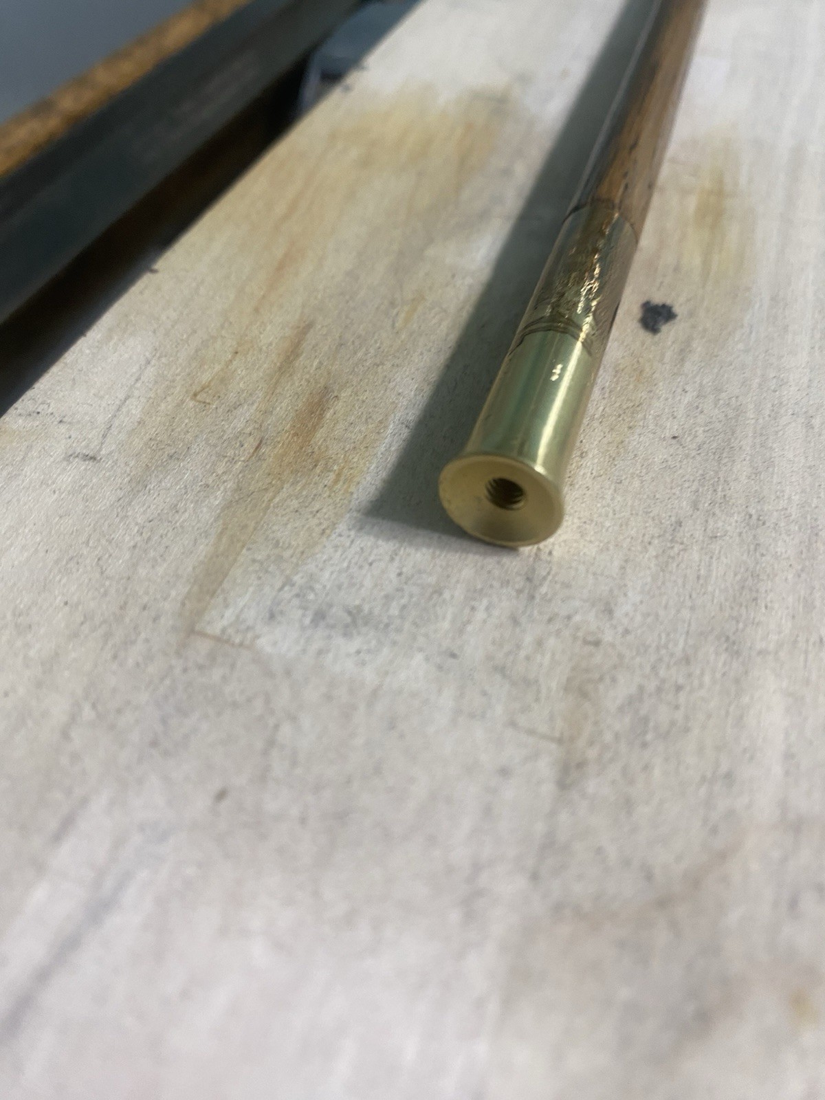 Hickory Ramrod 36” Long X 1/2” Diameter with Brass Tips.