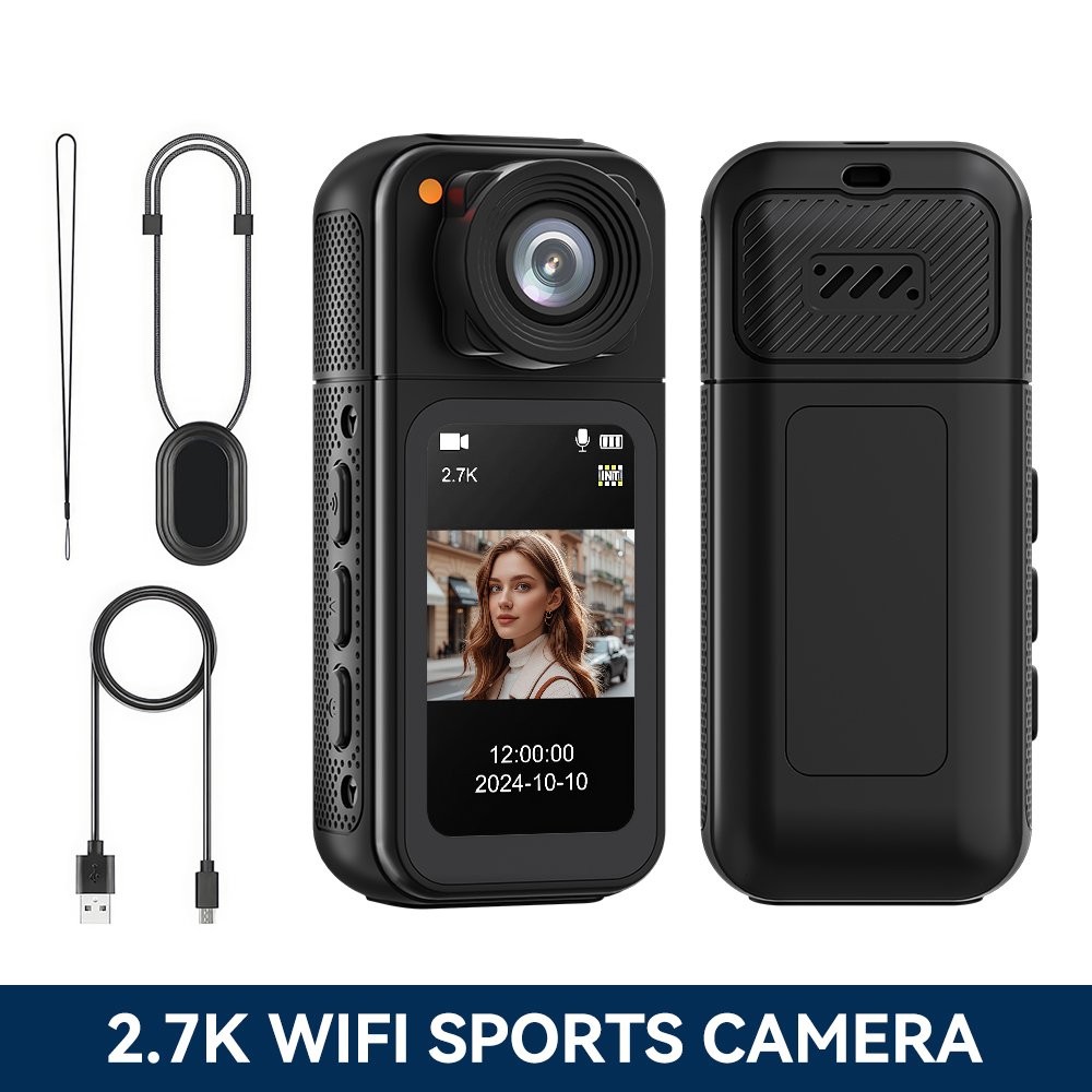 Magnetic WiFi Video Recorder DVR 2.7K HD Cam Camcorder Mini Body Police Camera