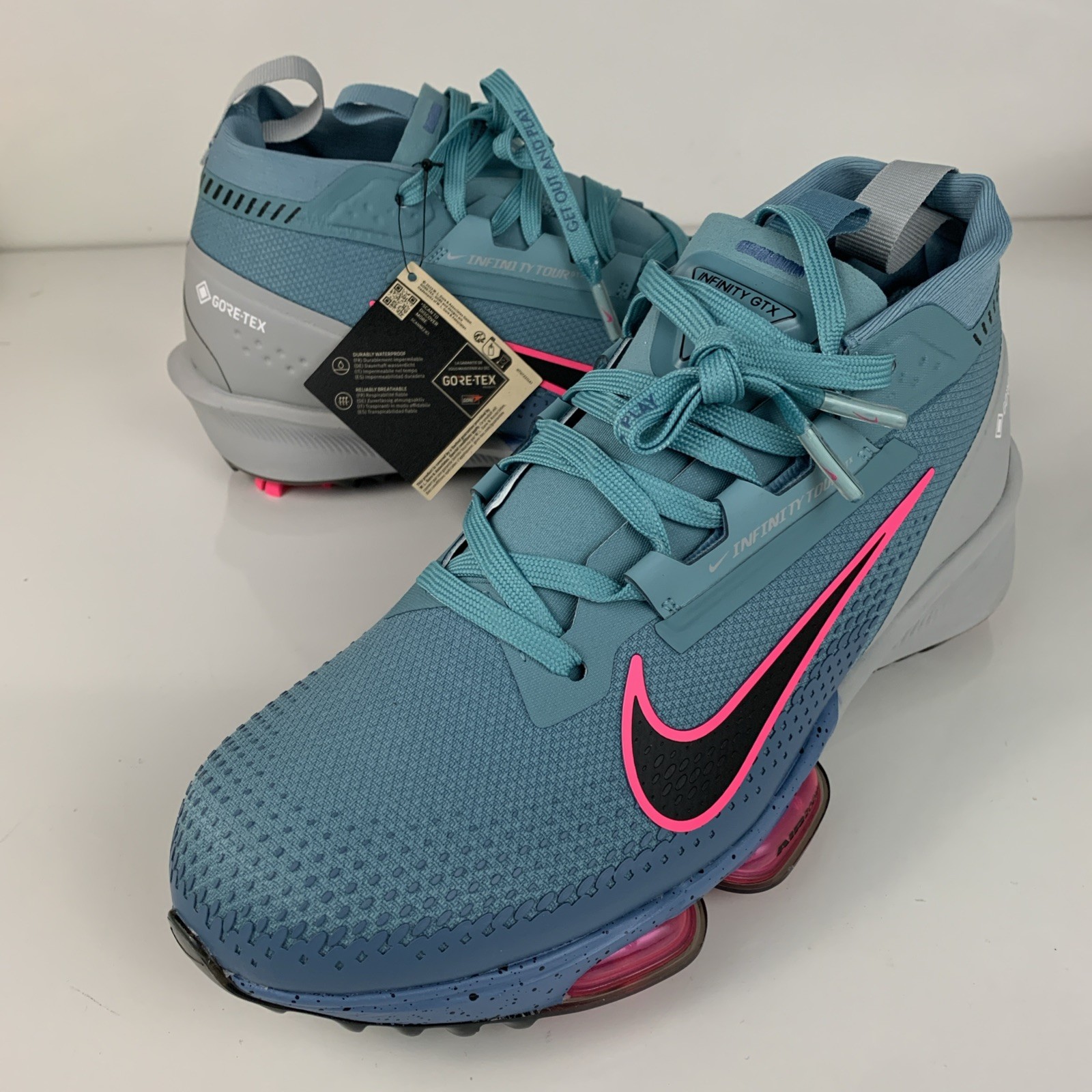 NEW Nike Air Zoom Infinity Tour 2 Golf GORE-TEX Blue Pink FV4897-400 Men's Sz 8