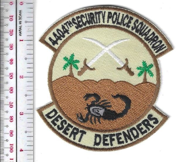 US Air Force USAF Saudi Arabia 4404th Security Police Squadron PROV NO TARIFF