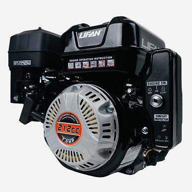 212cc Electric Start Engine, 7 HP 3/4" Horizontal Shaft Gasoline Engine for G...