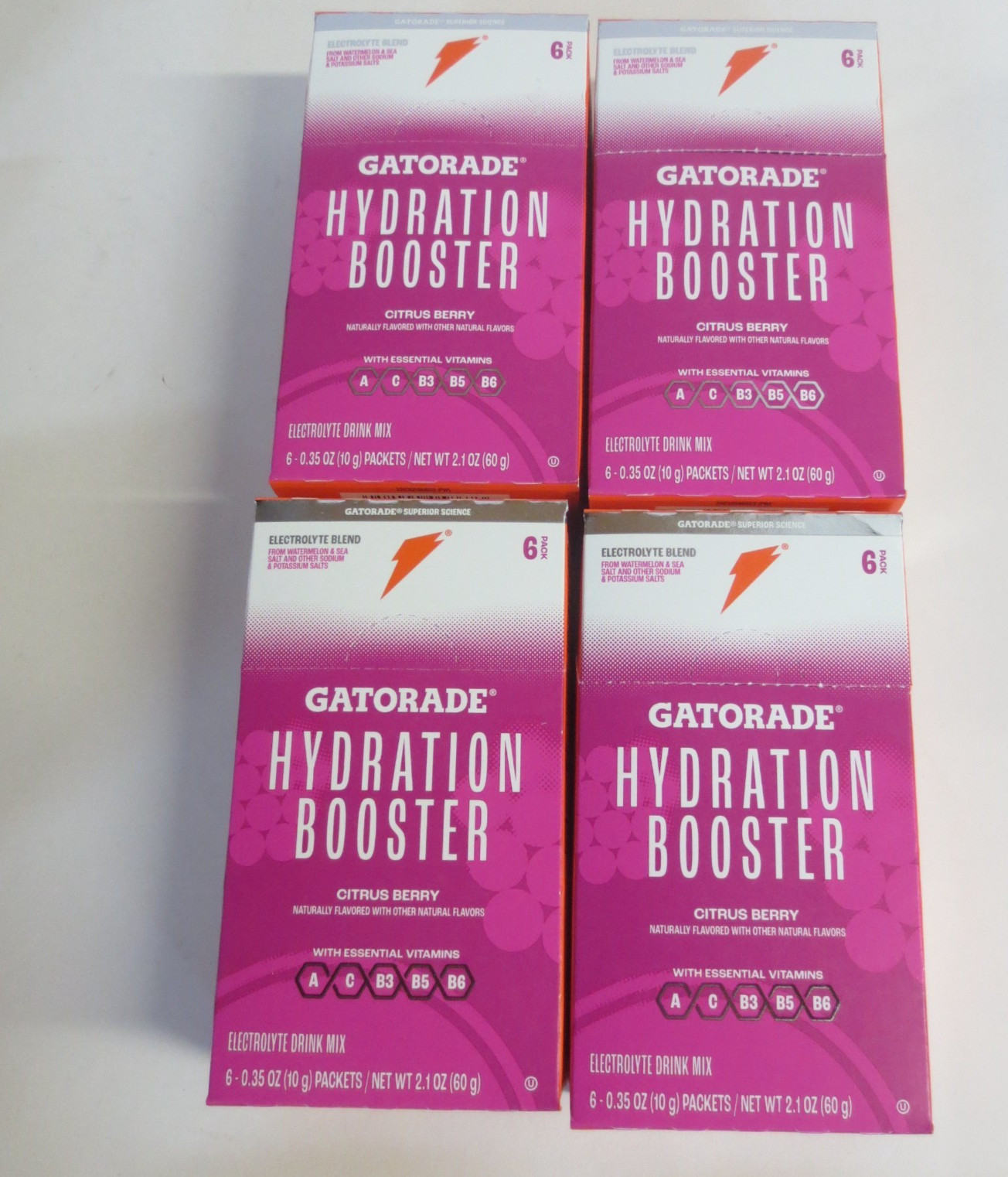 Gatorade, Hydration Citrus Berry, 4 BOXES 6 COUNT EACH