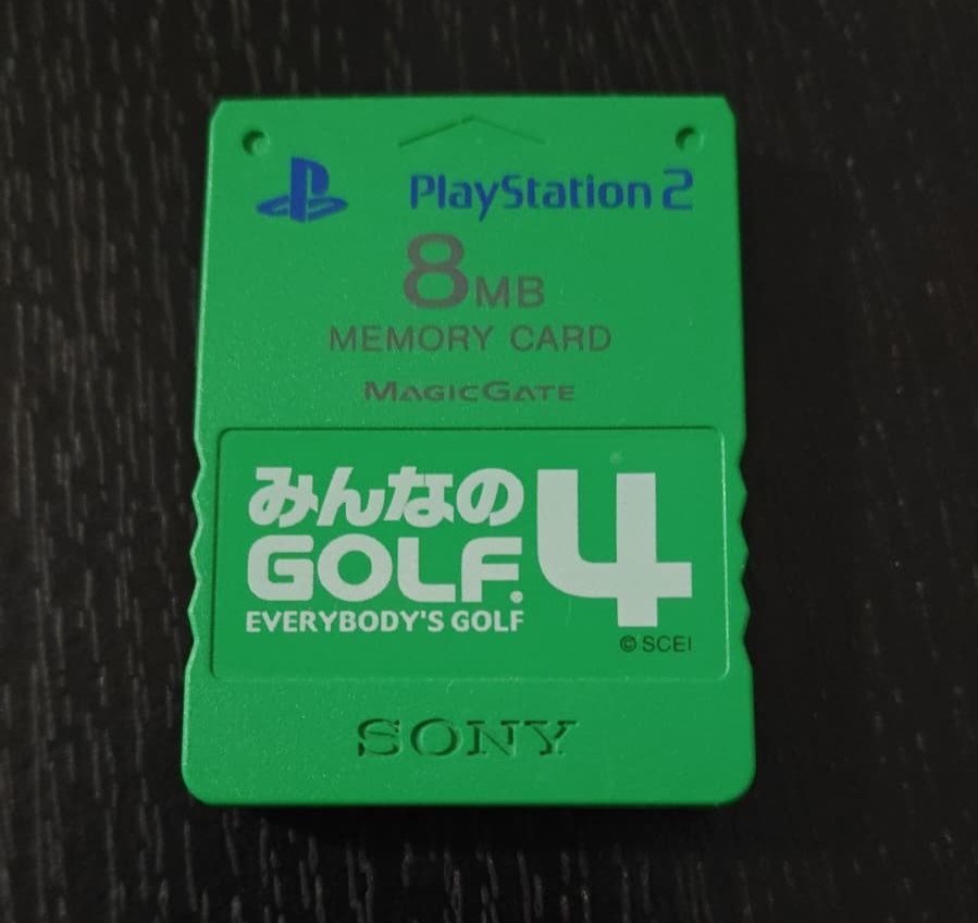Sony PlayStation 2 PS2 OEM Green Minna No Everybody's Golf 4 8MB Memory Card JPN