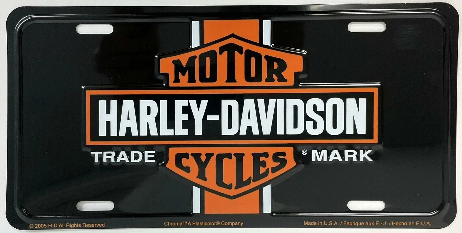 Harley Davidson Vintage Logo Licensed Aluminum Metal License Car Plate Tag
