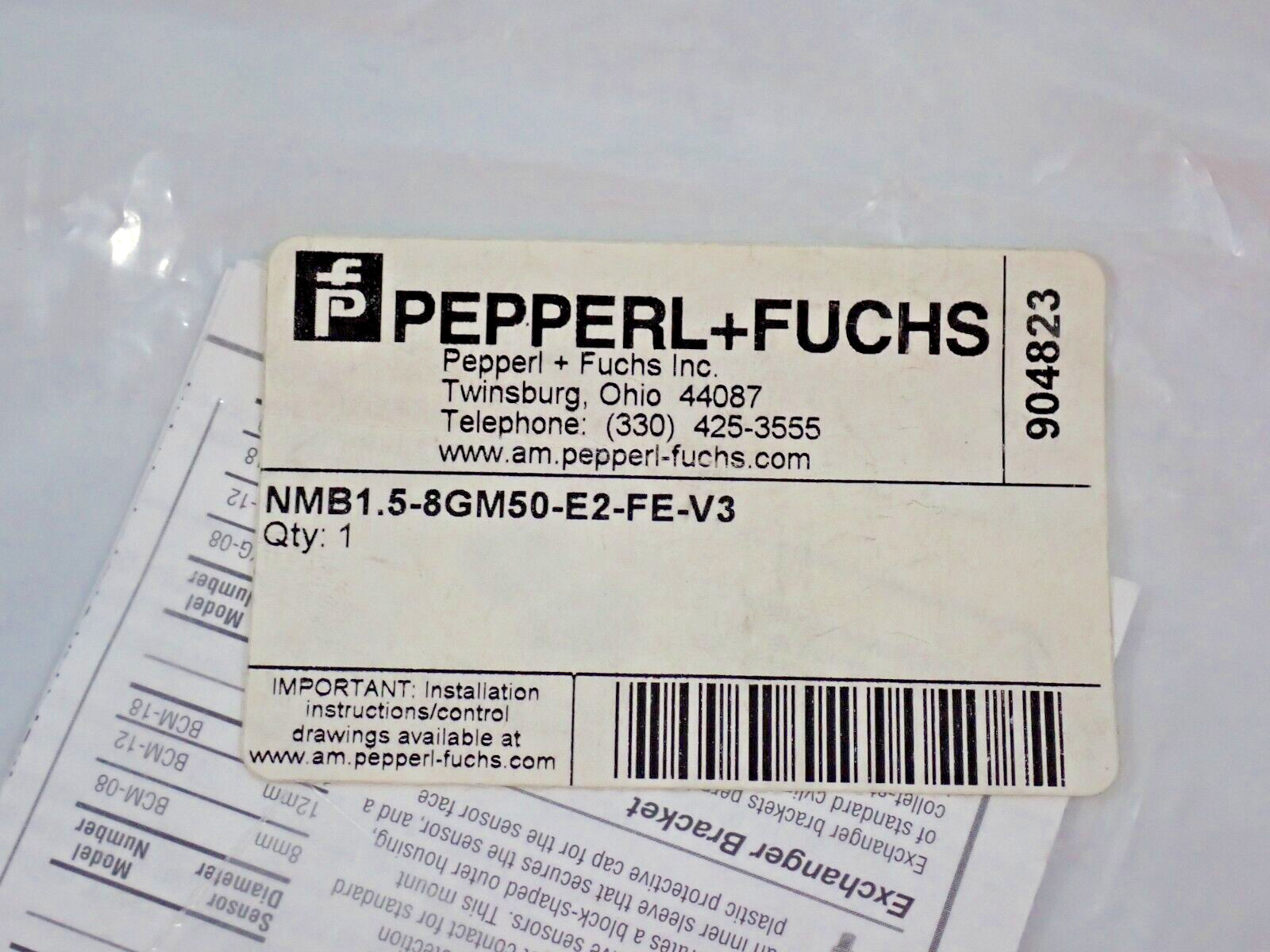 NMB1.5-8GM50-E2-FE-V3 Pepperl & Fuchs Inductive Sensor New