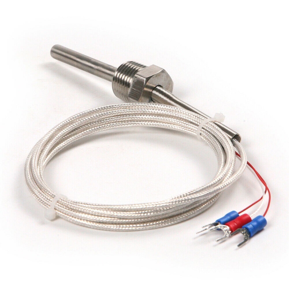 Pt100 Temperature Sensor Probe with Insulated Thread 3 Wires 50mm Length