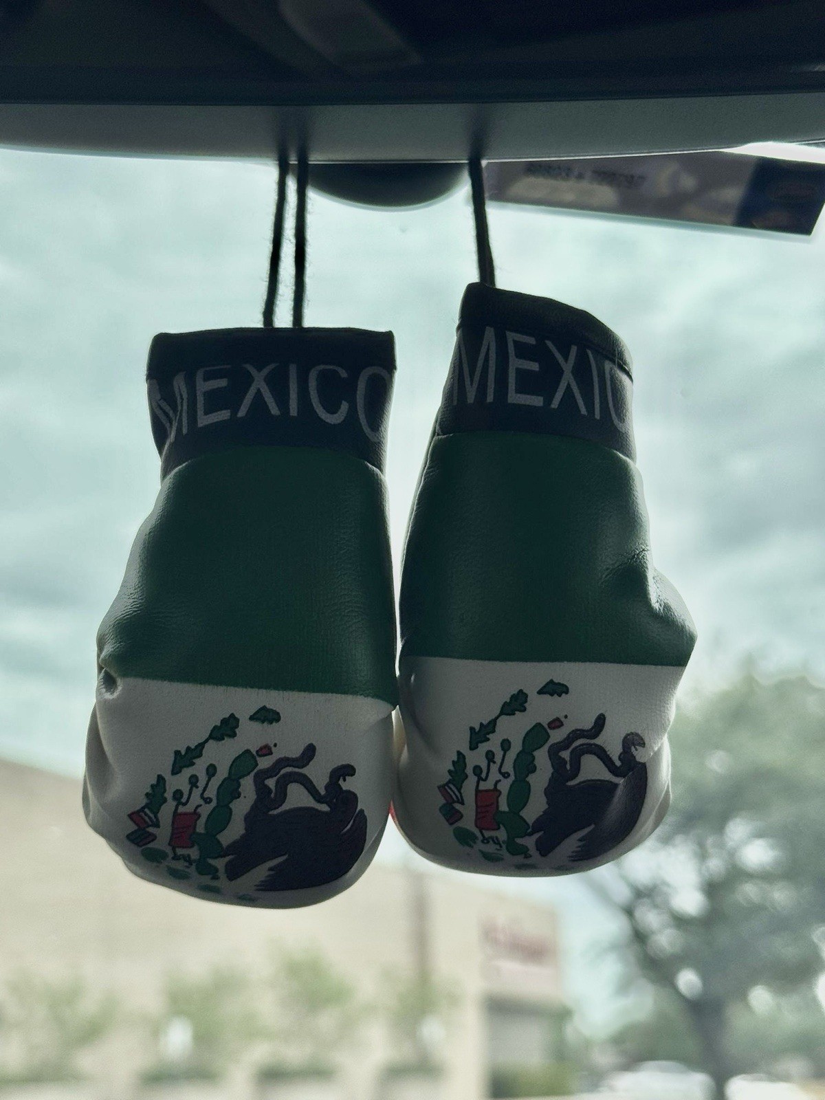 Mexico Mini Boxing Gloves Car Mirror Hanging Décor