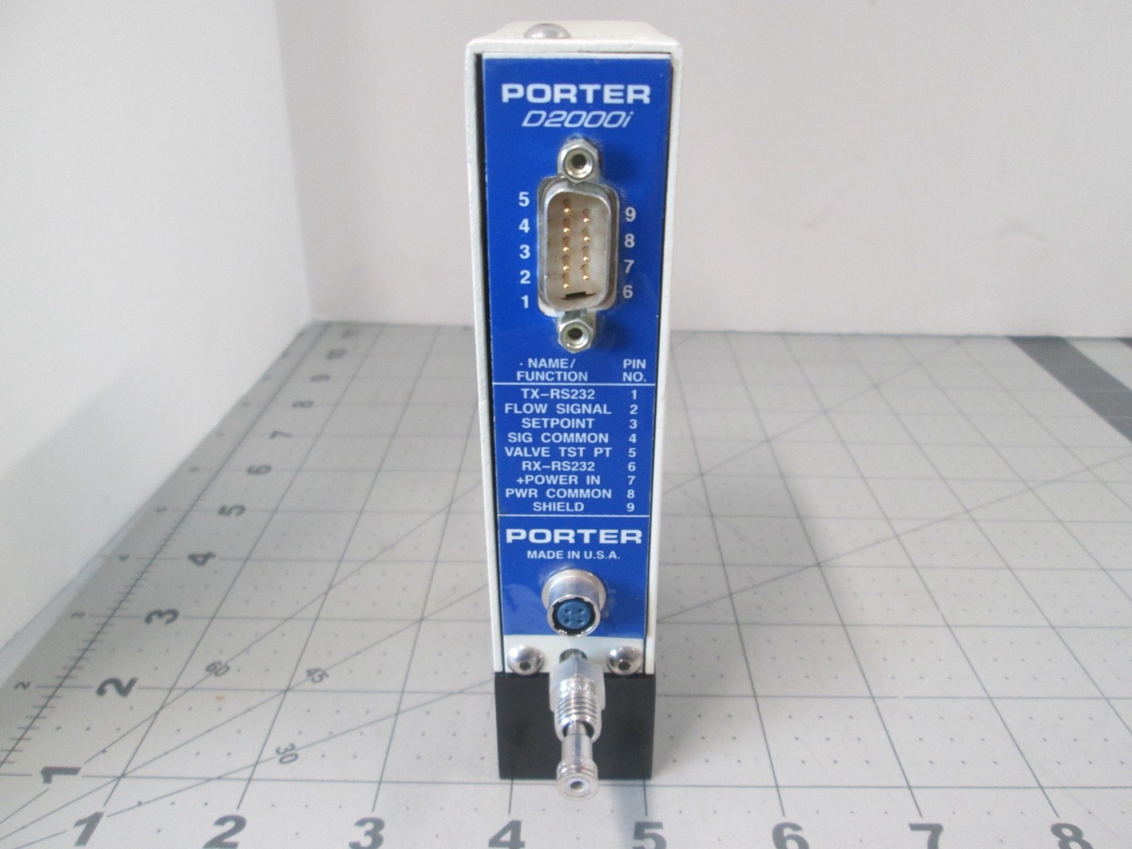Porter, D2000i Series, IPA, .14ML/Min, Mass Flow Controller, Used