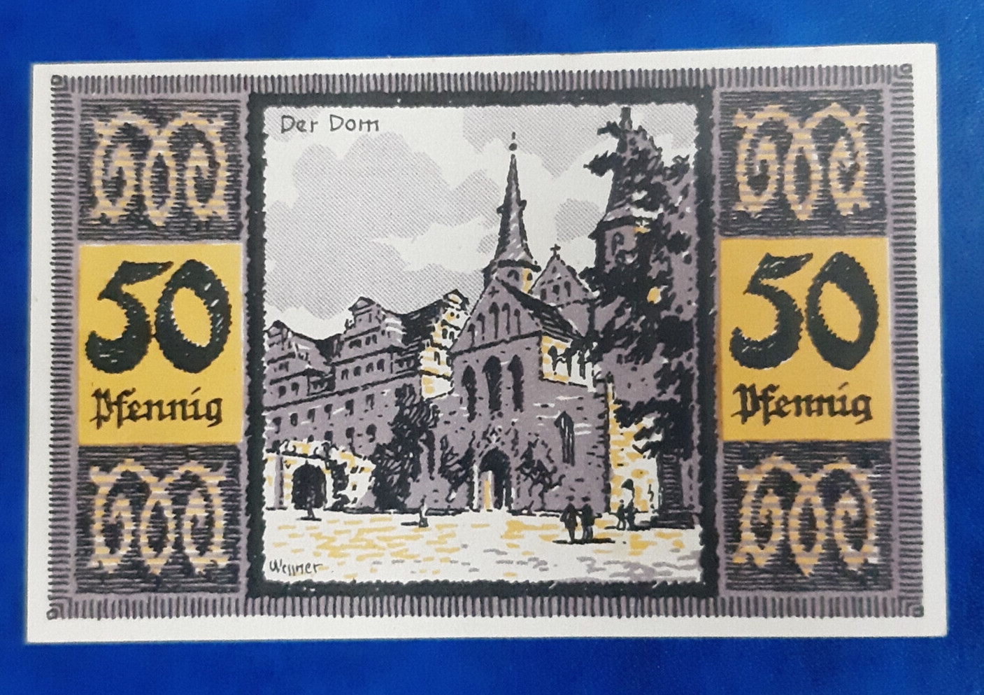 MERSEBURG NOTGELD 50 PFFENIG 1921 EMERGENCY MONEY GERMANY BANKNOTE (25958)