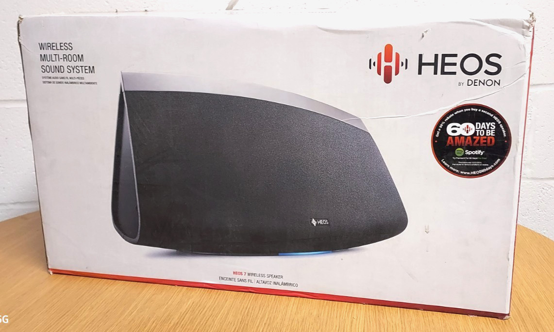 NIB Black HEOS7 Wireless Multi Room Sound System by Denon  NEW