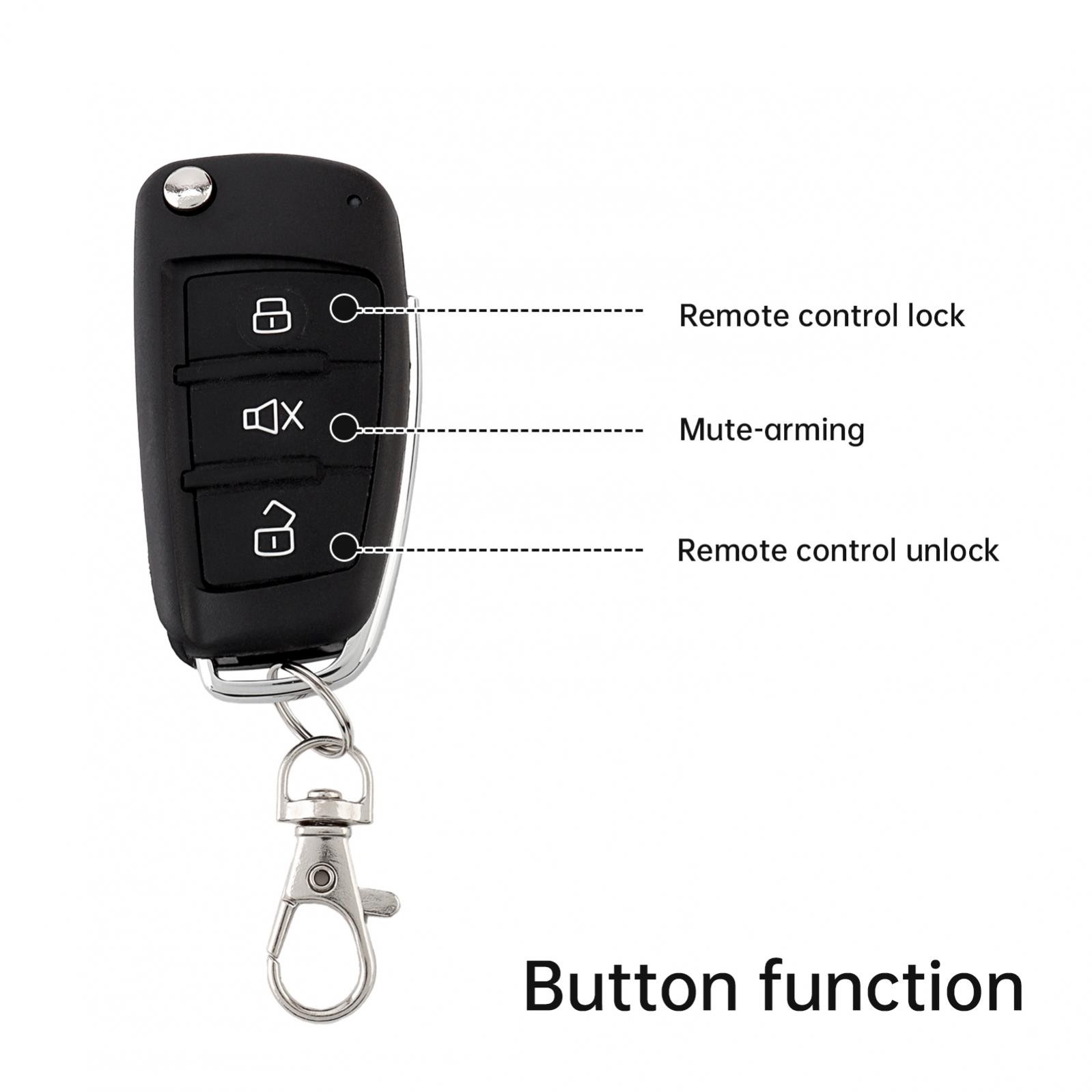 12V Auto Car Alarm Keyless Entry System with Remote Control Siren Sensor Wiring