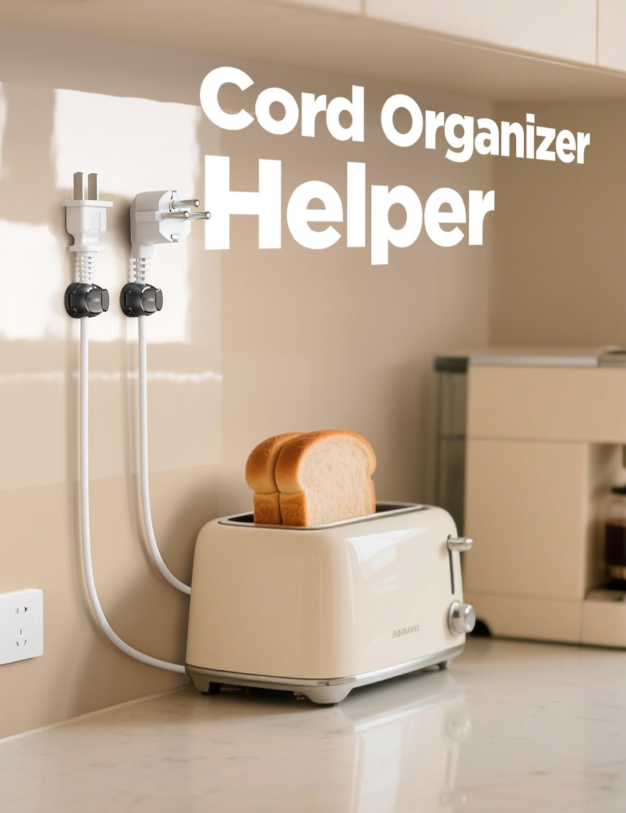 8Pack Cord Organizer Dual Spring Clasp, Max Secure Cable Clips - Chfeila Cab...