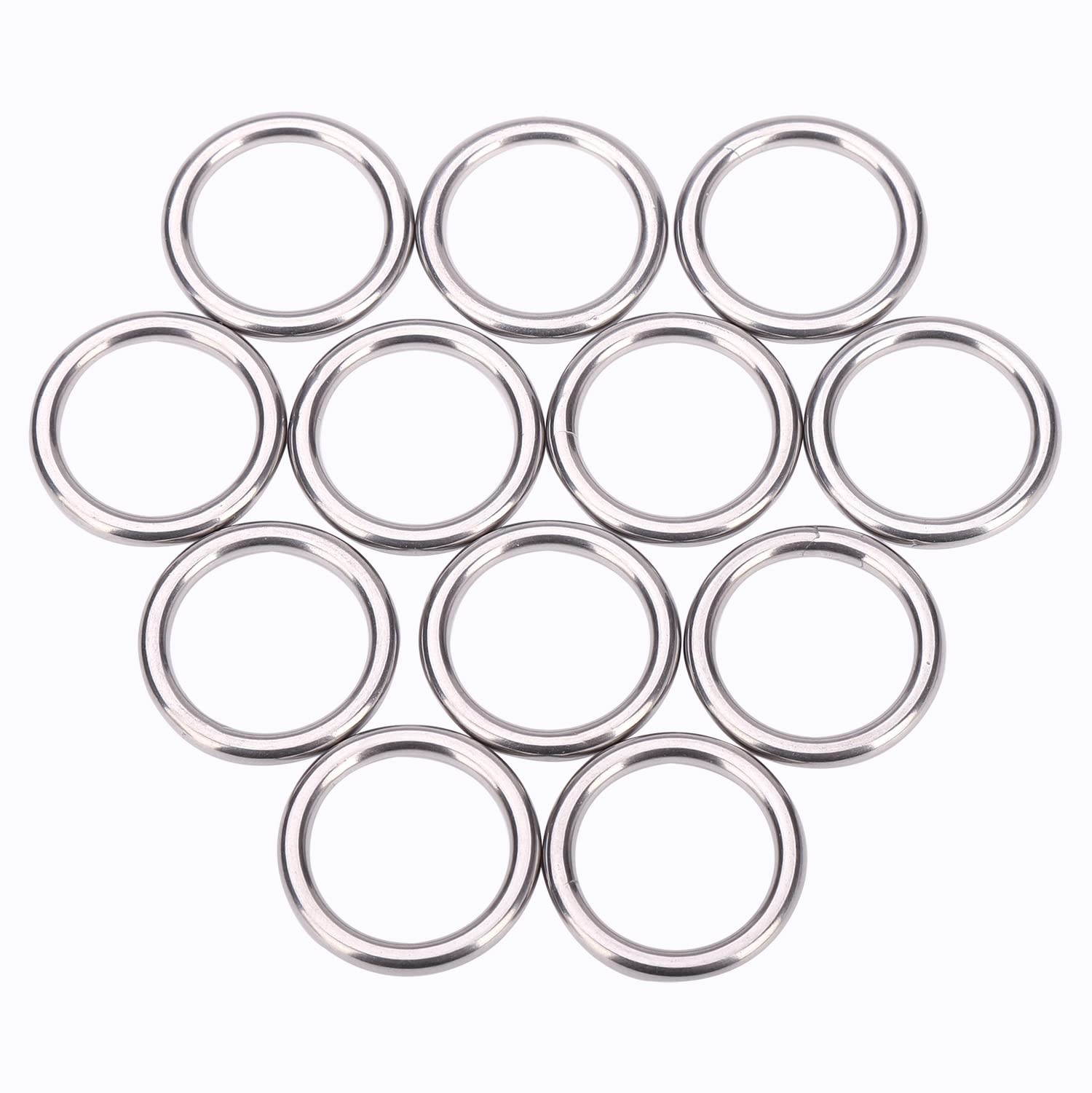 12 Pcs Metal O Rings 1 Inch Heavy Duty 304 Stainless Steel Welded O Ring Mult...