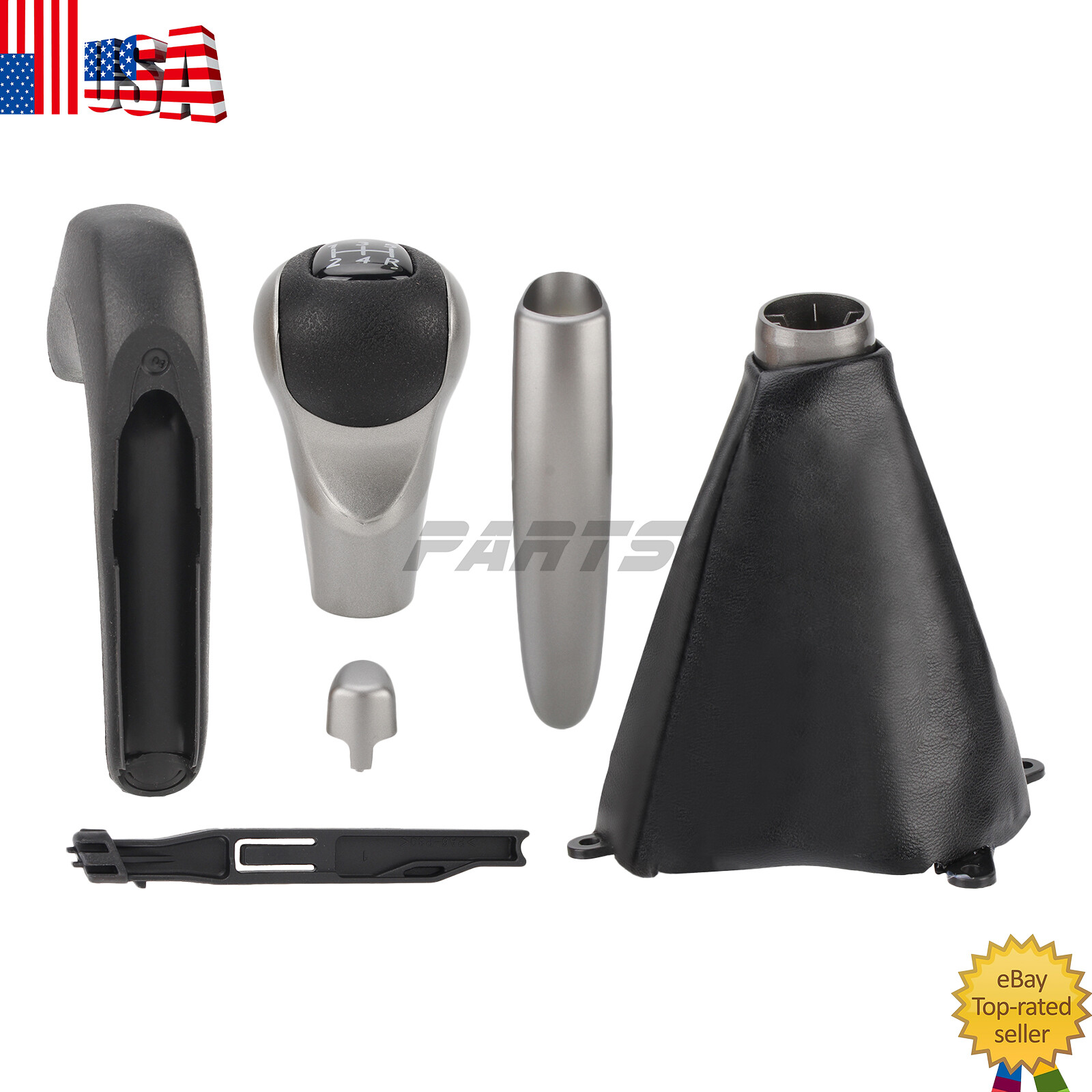 5 Speed Gear Shift Knob & Parking Brake Handle kit For Honda Civic 2006-2011