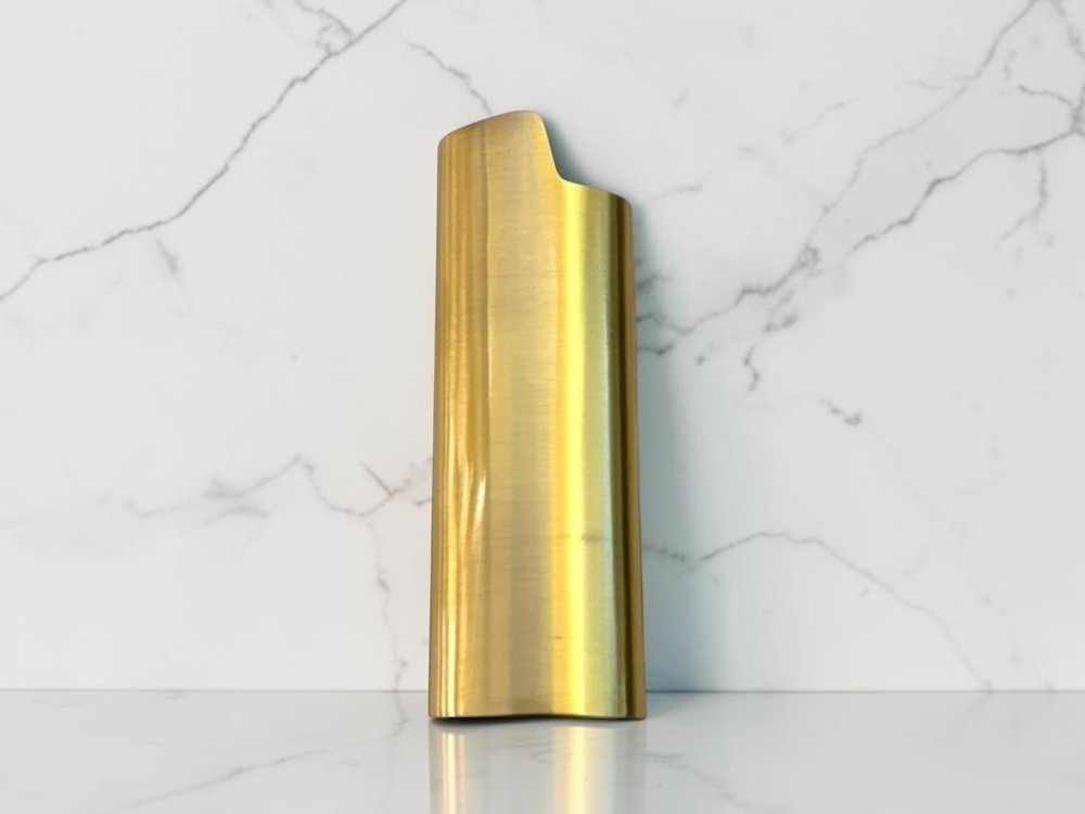 Gold Metal Shell Lighter Case Cover Holder Fits Bic Lighters