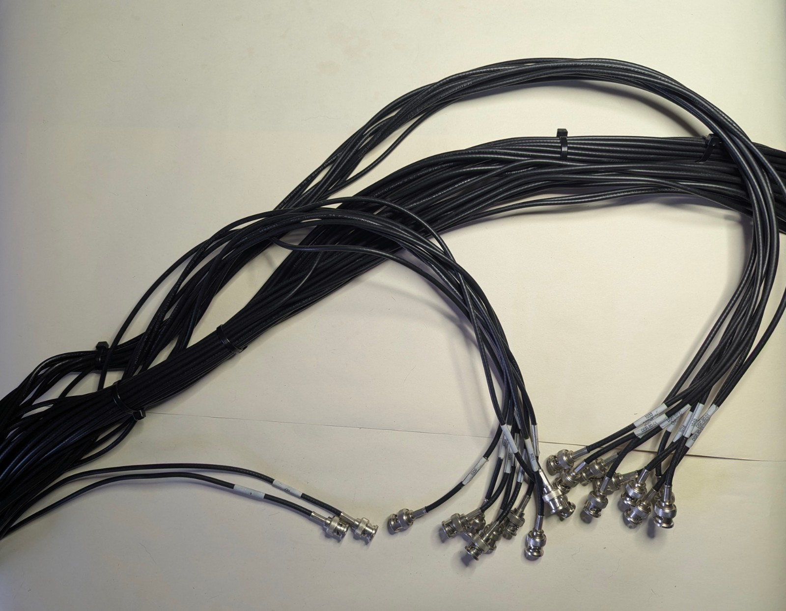 Gepco Video BNC bundle for patch panel, 47 Channels, 22ft - various lengths