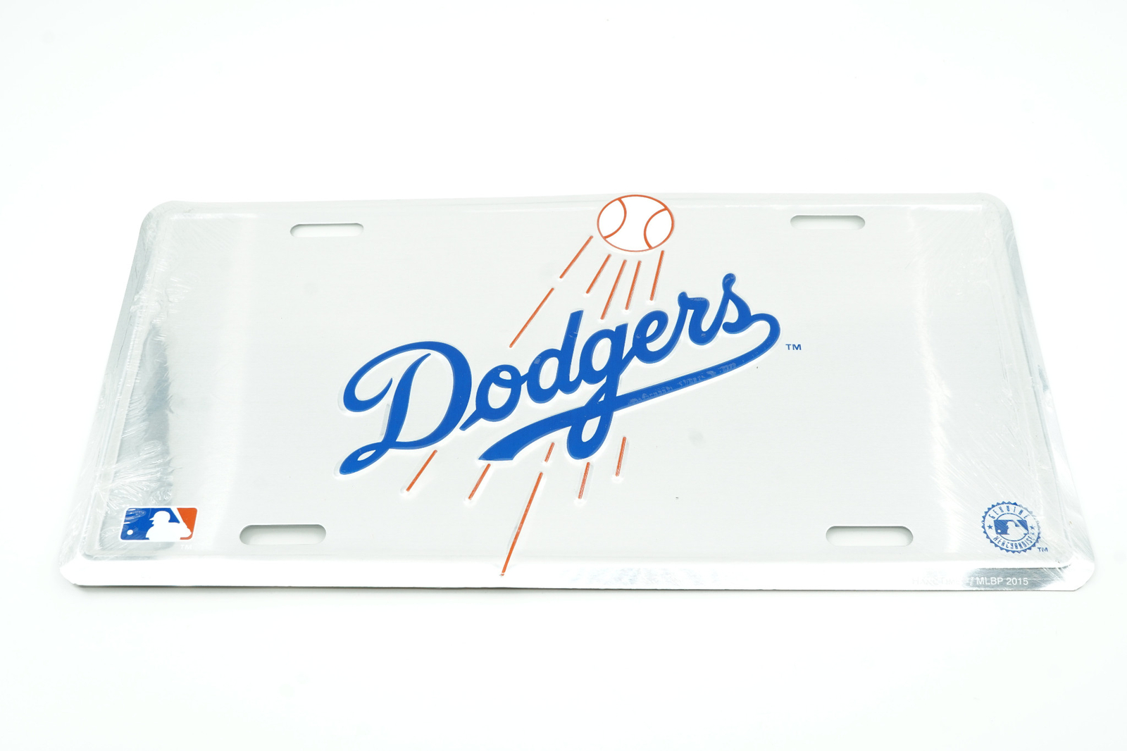 Los Angeles LA Dodgers Anodized Silver Aluminum Metal Car License Plate Sign Tag