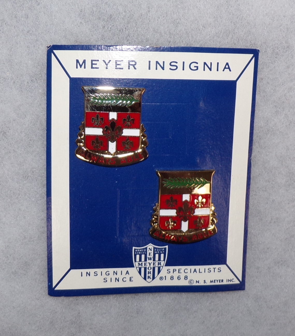 Original USGI US Army 709th Support Battalion DUI Unit Crests (NS Meyer - card)