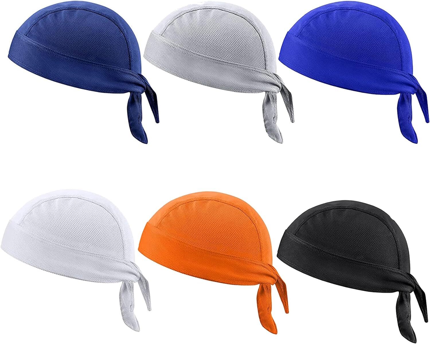 Do Rag Skull Caps for Men Sweat Wicking Doo Rags Cooling Helmet Cycling Bandana