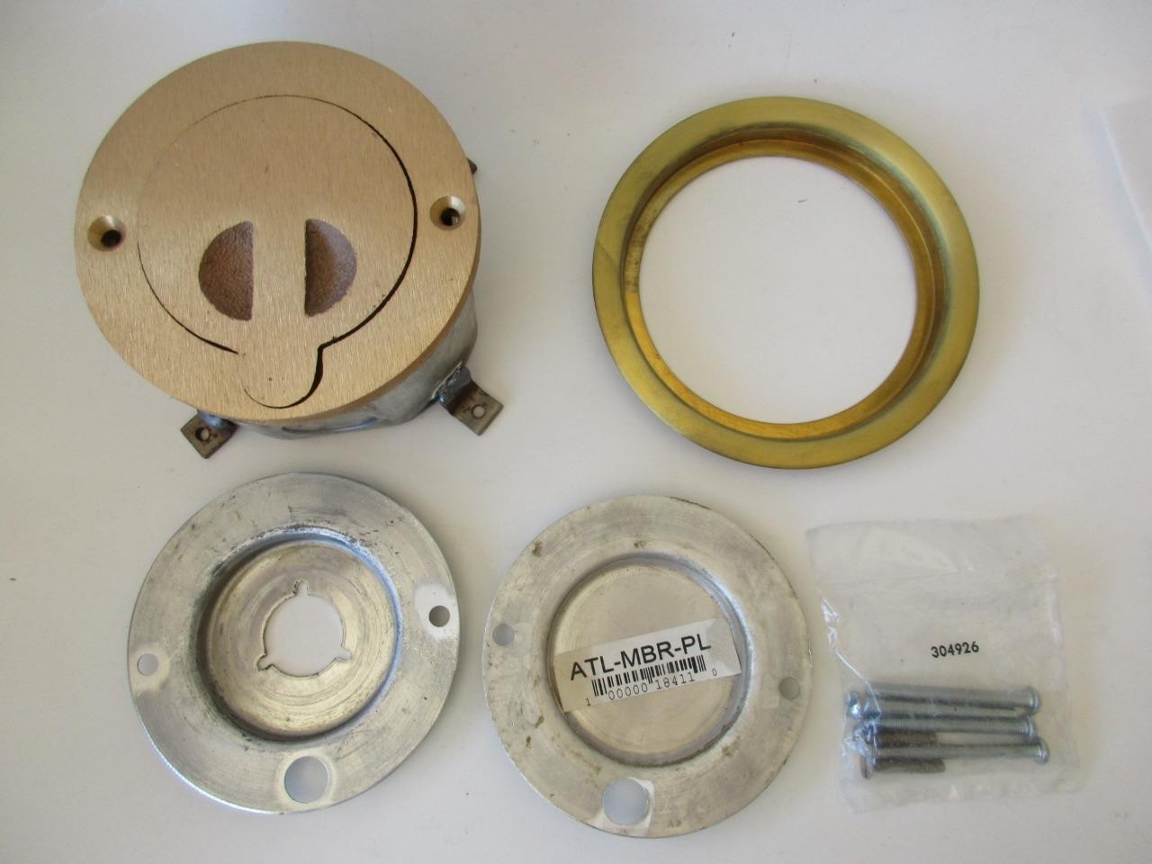 MRB-1 ATLAS Sound Microphone Floor Box XLR Brass Lid for Stage Studio Home NOS