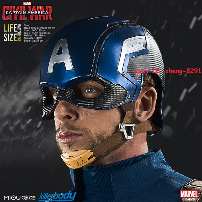 IN US! Killerbody Avengers Captain America Helmet 1:1 Wearable Mask Cosplay Prop