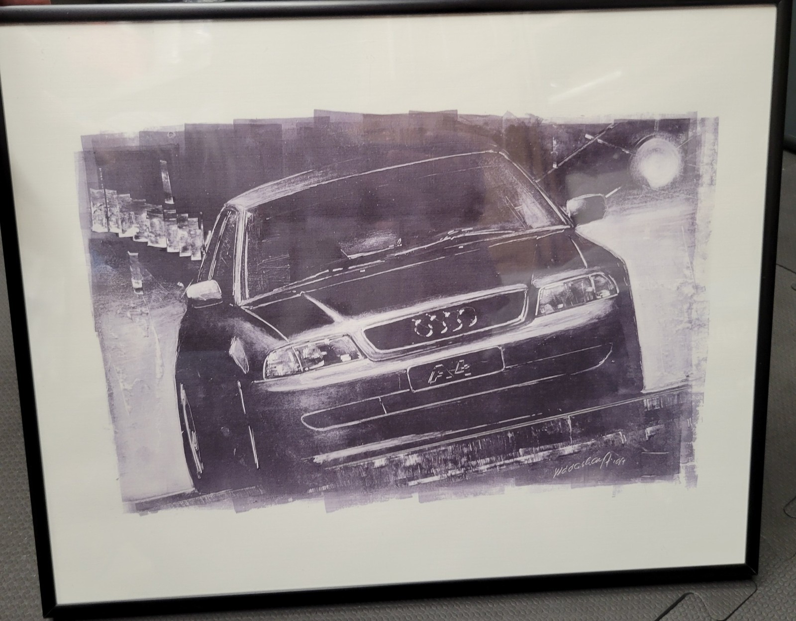 Audi A4 Framed Artwork Wall Art Quattro B5 1st Gen