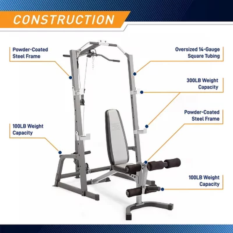 Deluxe Cage System with Weight Lifting Bench