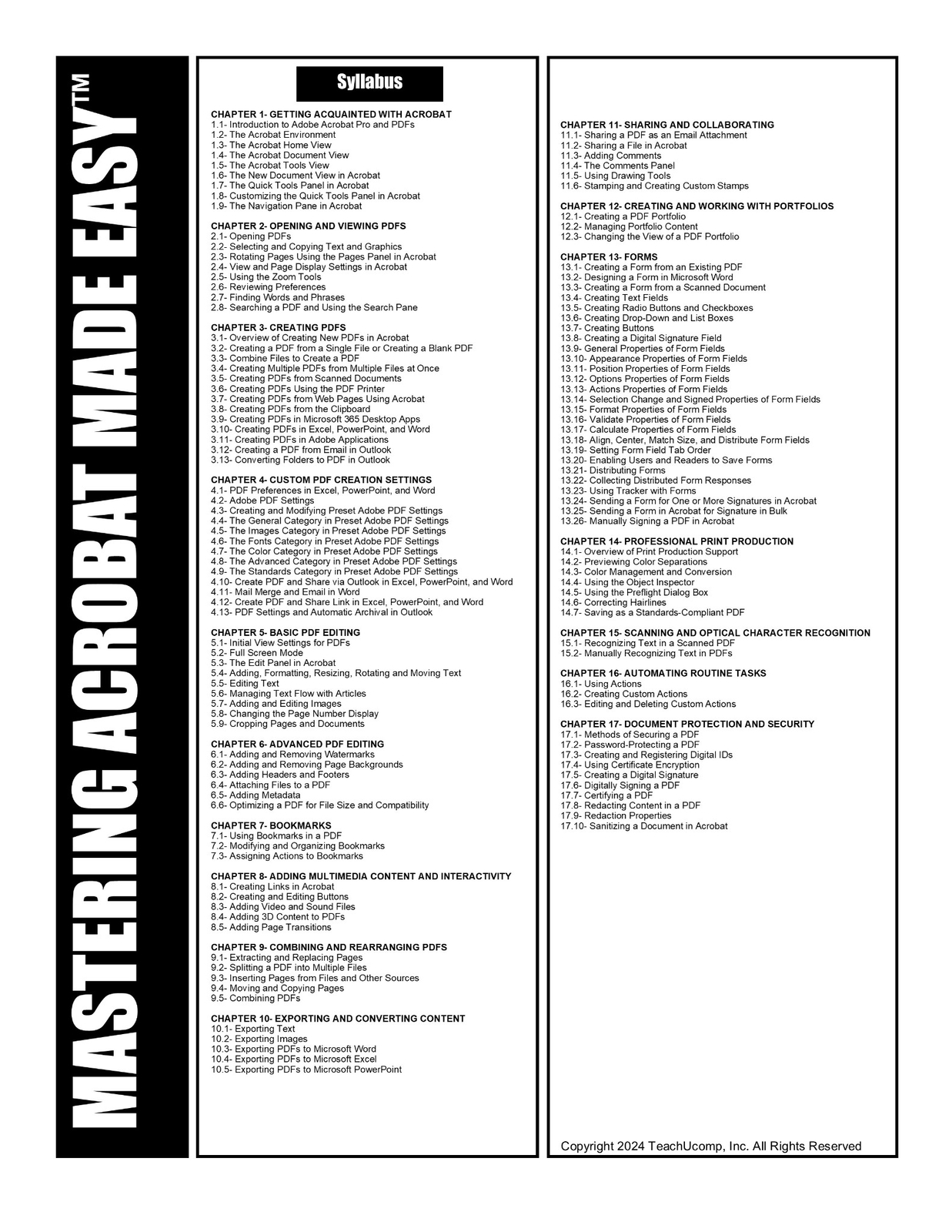 Adobe ACROBAT Pro DC DELUXE Video Training Tutorial & Quick Reference Guide