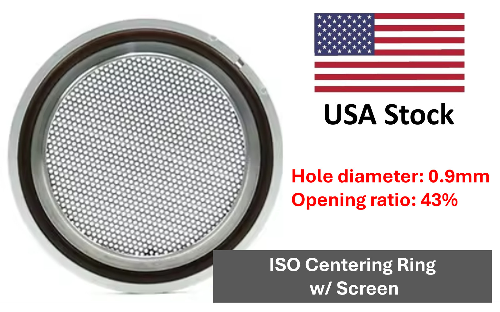 ISO Centering Ring with Screen ISO63 to ISO160