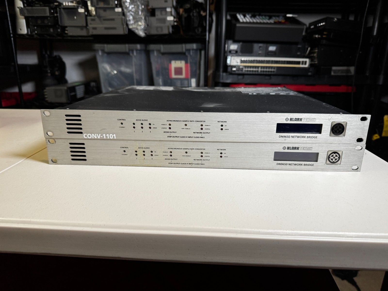 Klark Teknik DN9650 Digital Audio Network Bridge plus Dante Card AES to Dante
